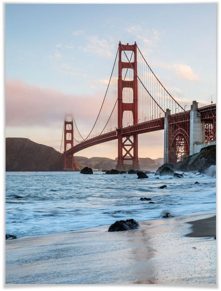 Wall-Art Poster »Golden Gate Bild, Bridge«, | BAUR Brücken, Wandbild, Wandposter Poster, St.), (1 kaufen