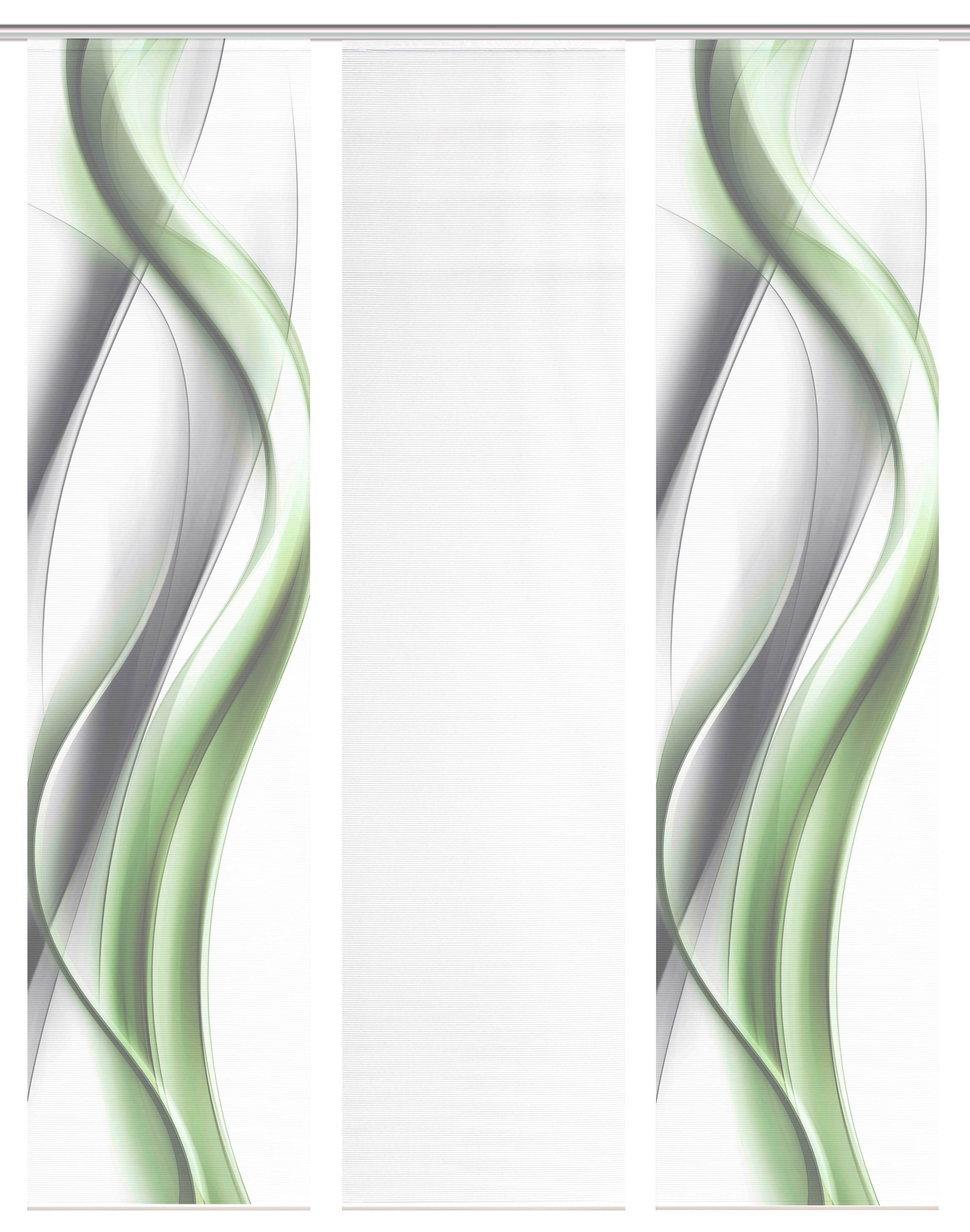 Thumbnail - Vision S Schiebegardine "CARA" Paneelwagen 3 Stk. tlg. Schiebevorhang,Bambusoptik,Digitaldruck,SET