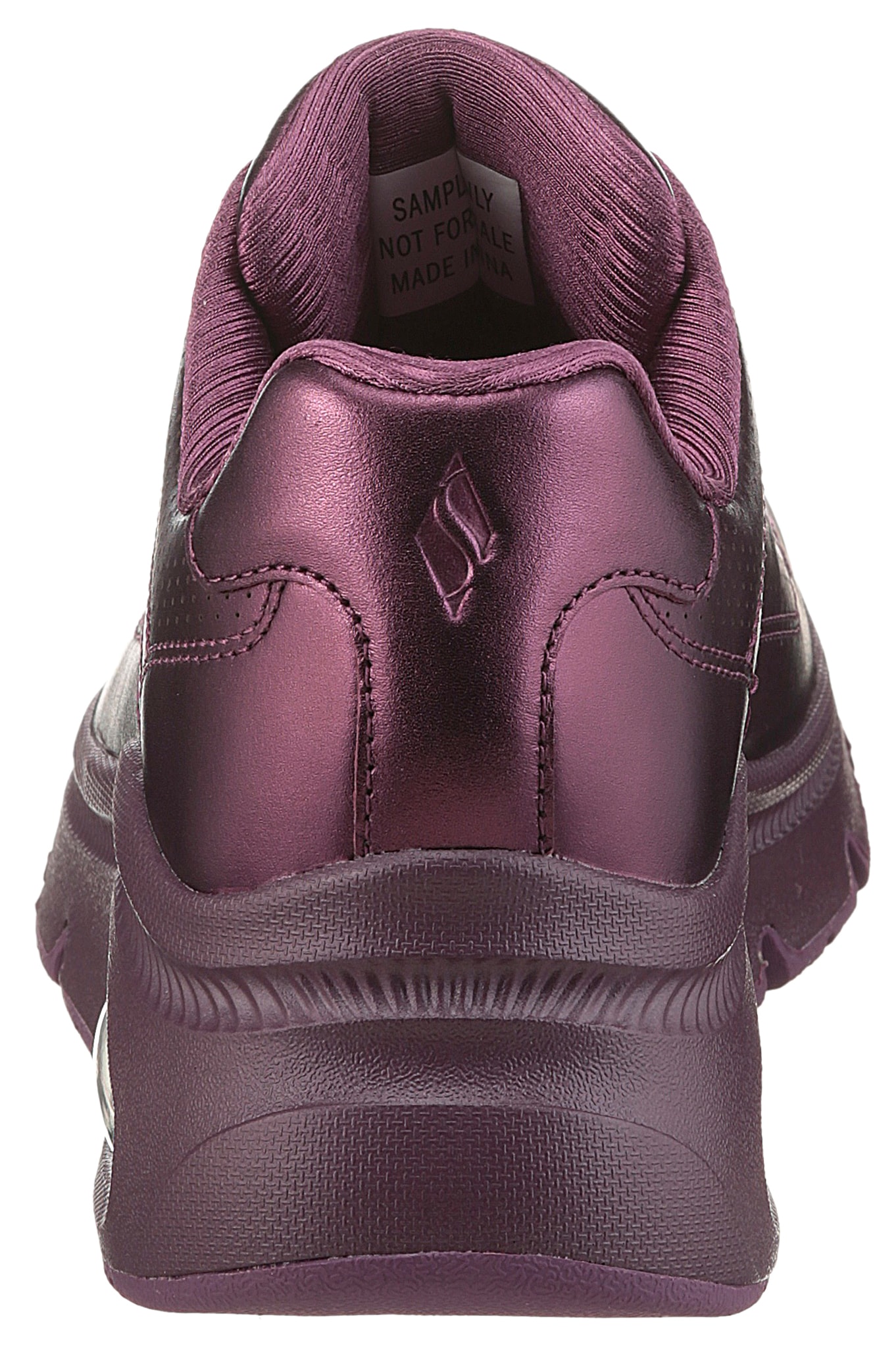 Skechers Sneaker »UNO ICON - LUSTROUS AIR«, Keilsneaker, Plateausneaker, Schnürschuh im Metallic Look