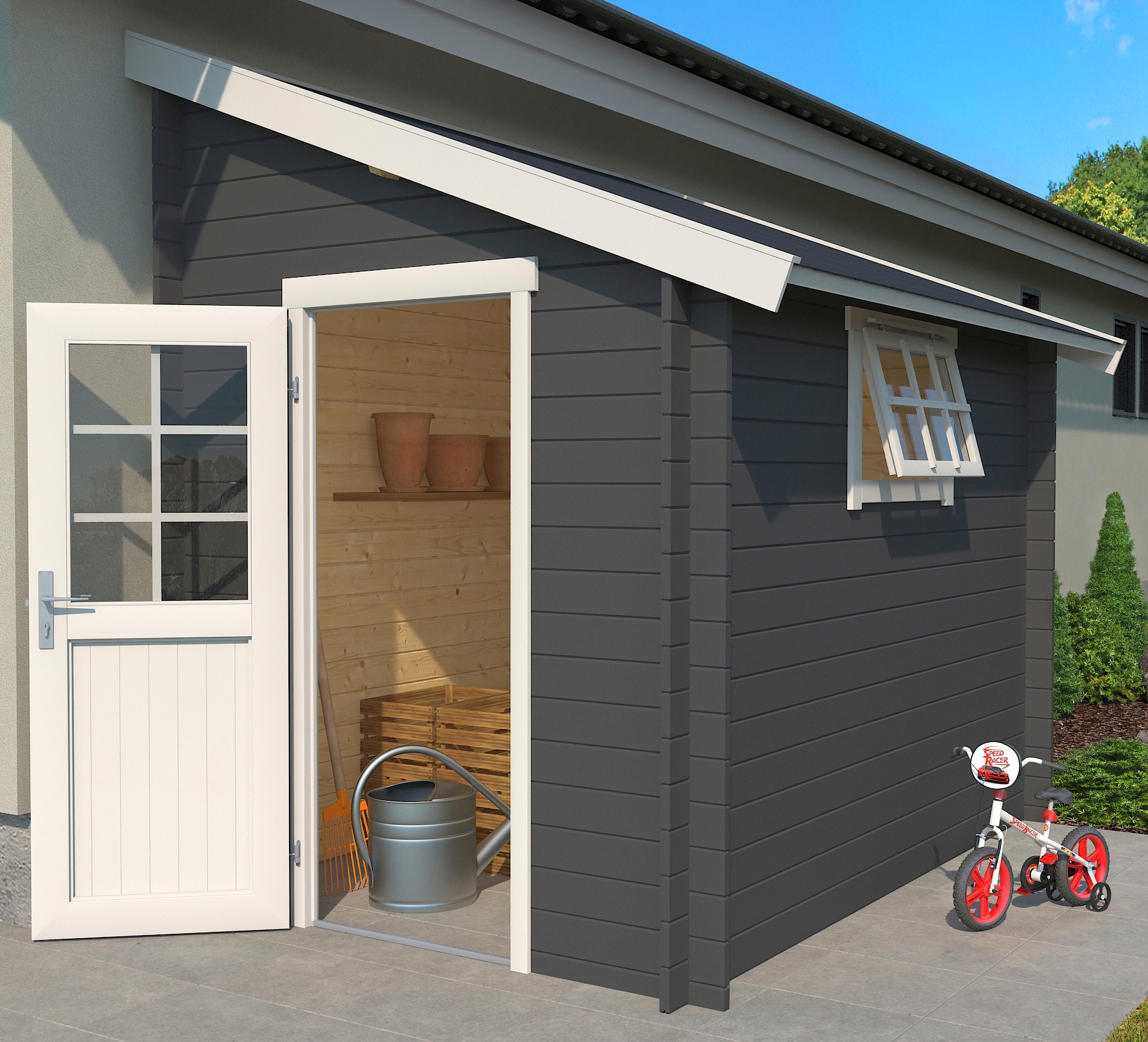 LASITA MAJA Gartenhaus "Jura 2" Blockbohlenhaus 28mm