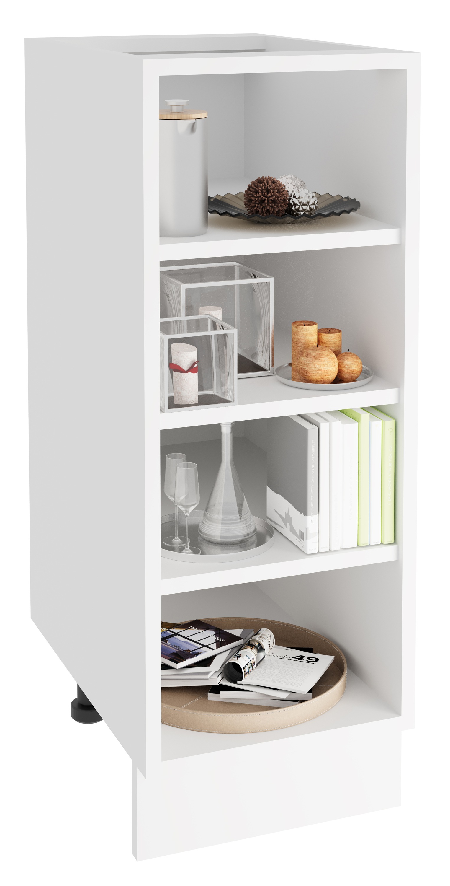 Unterschrank VCM, B:30cm T:44cmweiß, Obermaterial: 100% Holz Wood., Küche, Schränke, "Küchenschrank Regal Küche Unterschrank Esilo 30cm"