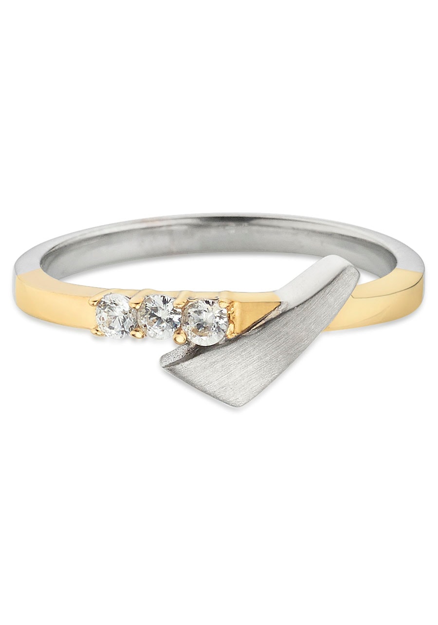 Bruno Banani Silberring »Bicolor, B0216R/90/03/«, mit Zirkonia (synth.) kaufen