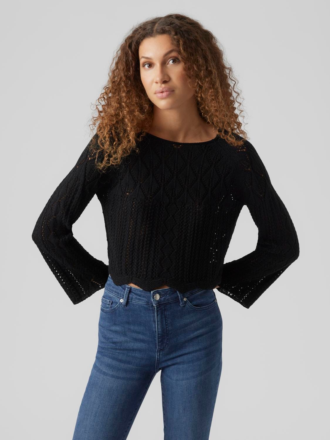 Vero Moda Strickpullover "VMGINGER 3/4 BOATNECK PULLOVER GA NOOS"