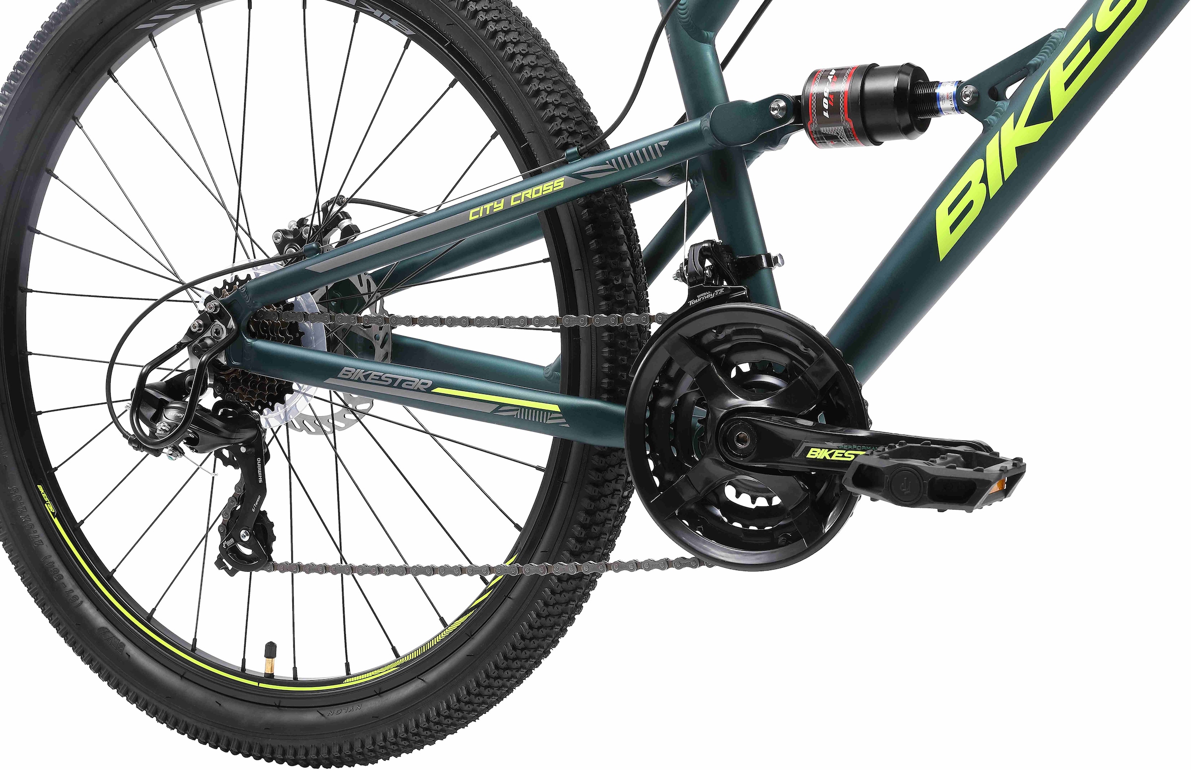 Bikestar Mountainbike 21 Gang Shimano RD-TY300 Schaltwerk Kettenschaltung für Damen und Herren, Kettenschaltung
