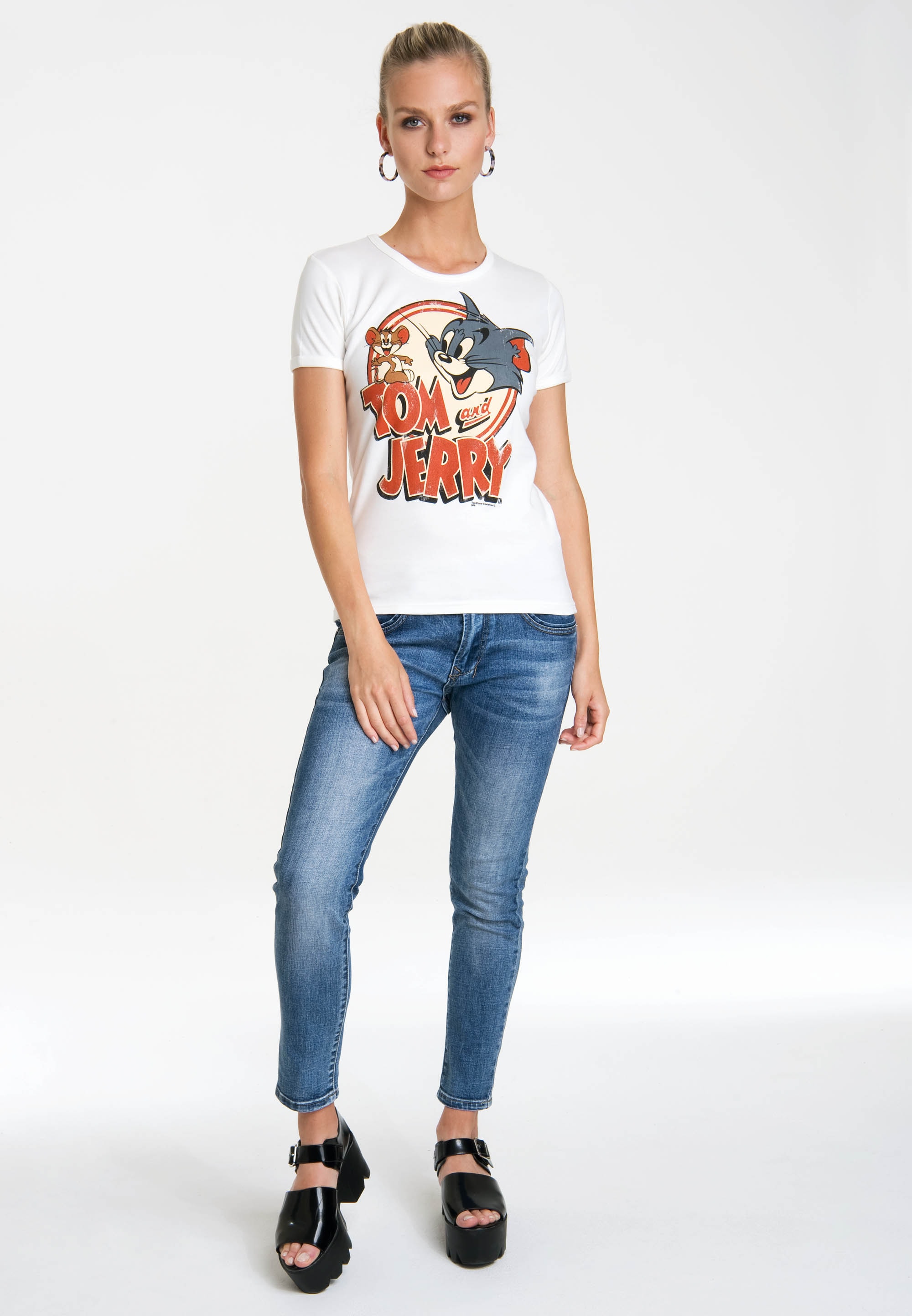 LOGOSHIRT T-Shirt »Tom & Jerry-Logo«, mit lizenziertem Originaldesign