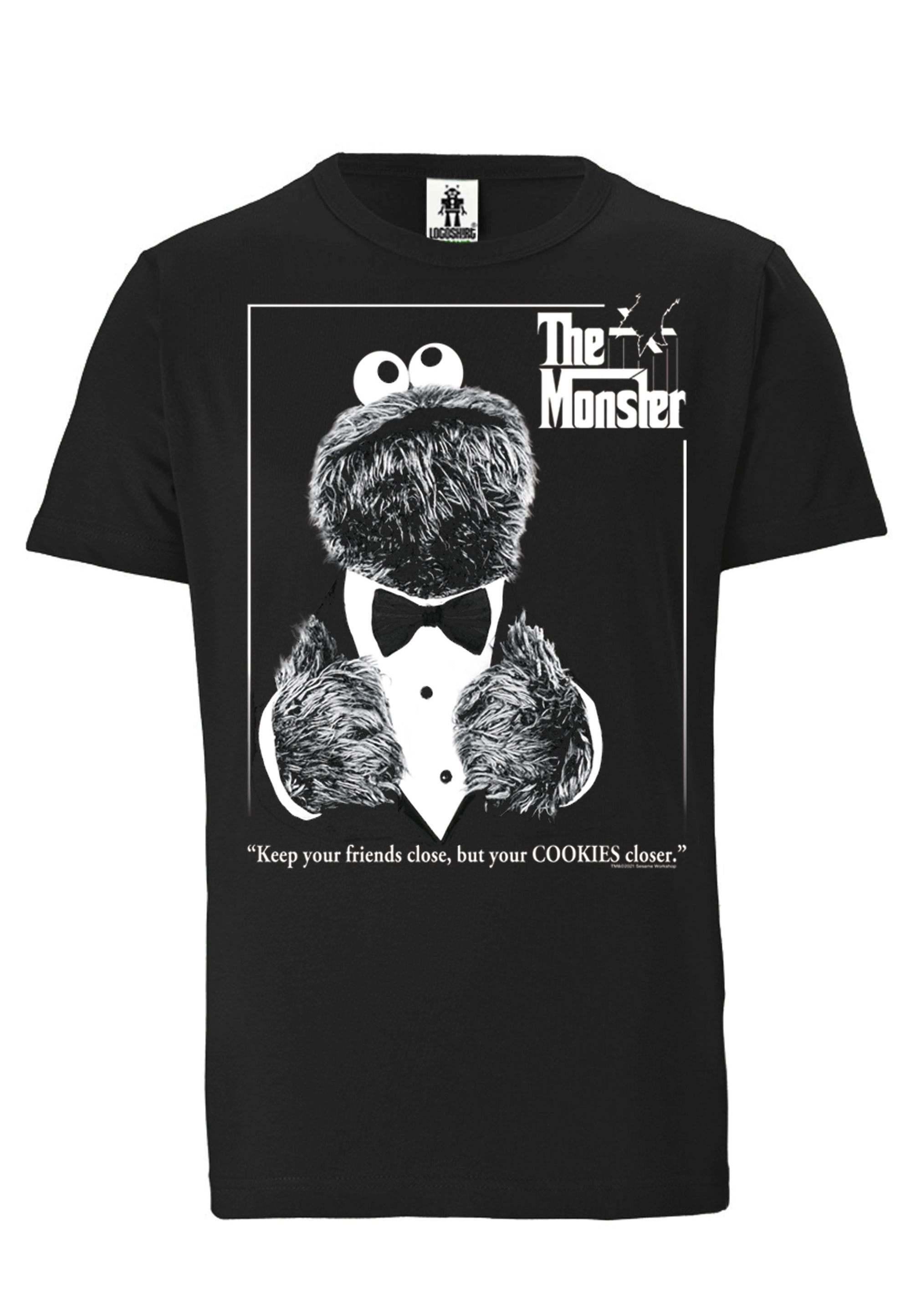 LOGOSHIRT T-Shirt »Sesamstrasse - Krümelmonster Pate«, mit coolem Print