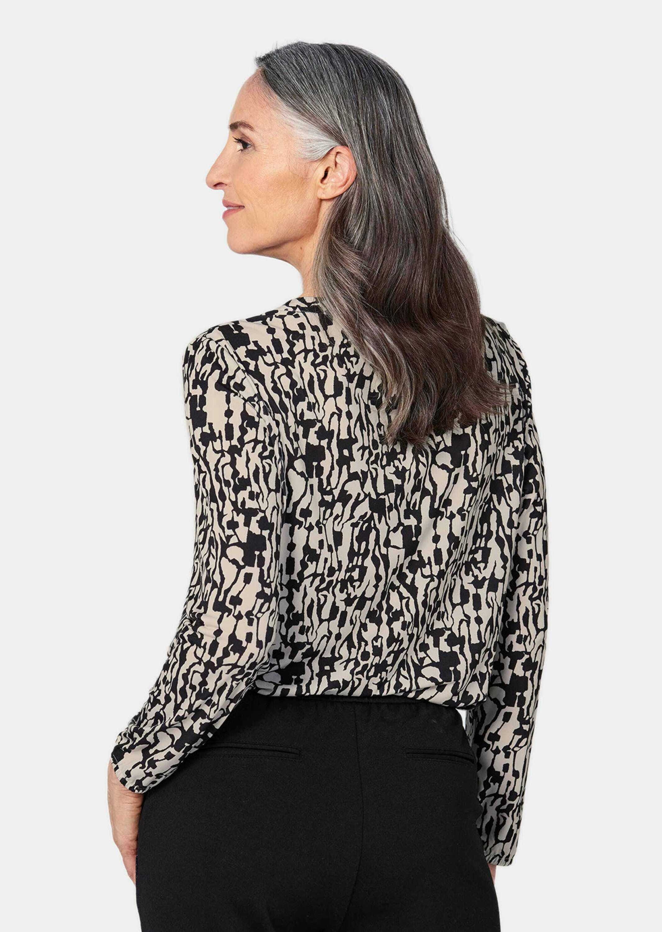 GOLDNER Kurzarmbluse »Jerseybluse Blusenshirt in femininer Form«