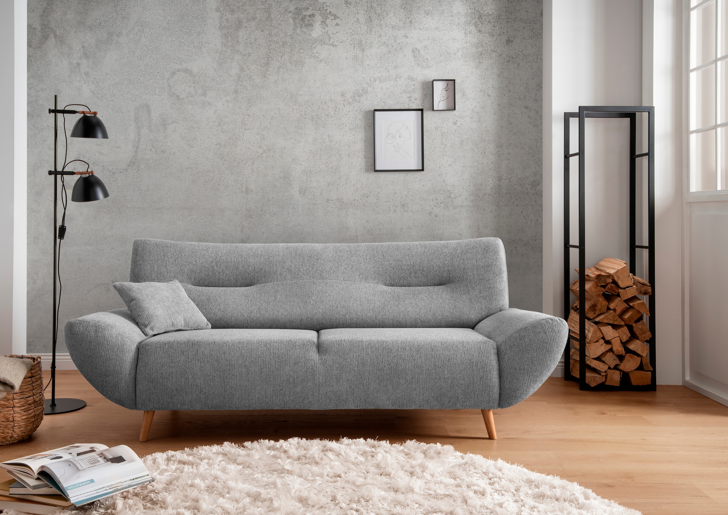 Home affaire 3-Sitzer "Drago" frei im Raum stellbar, inkl. 1 Zierkissen günstig online kaufen