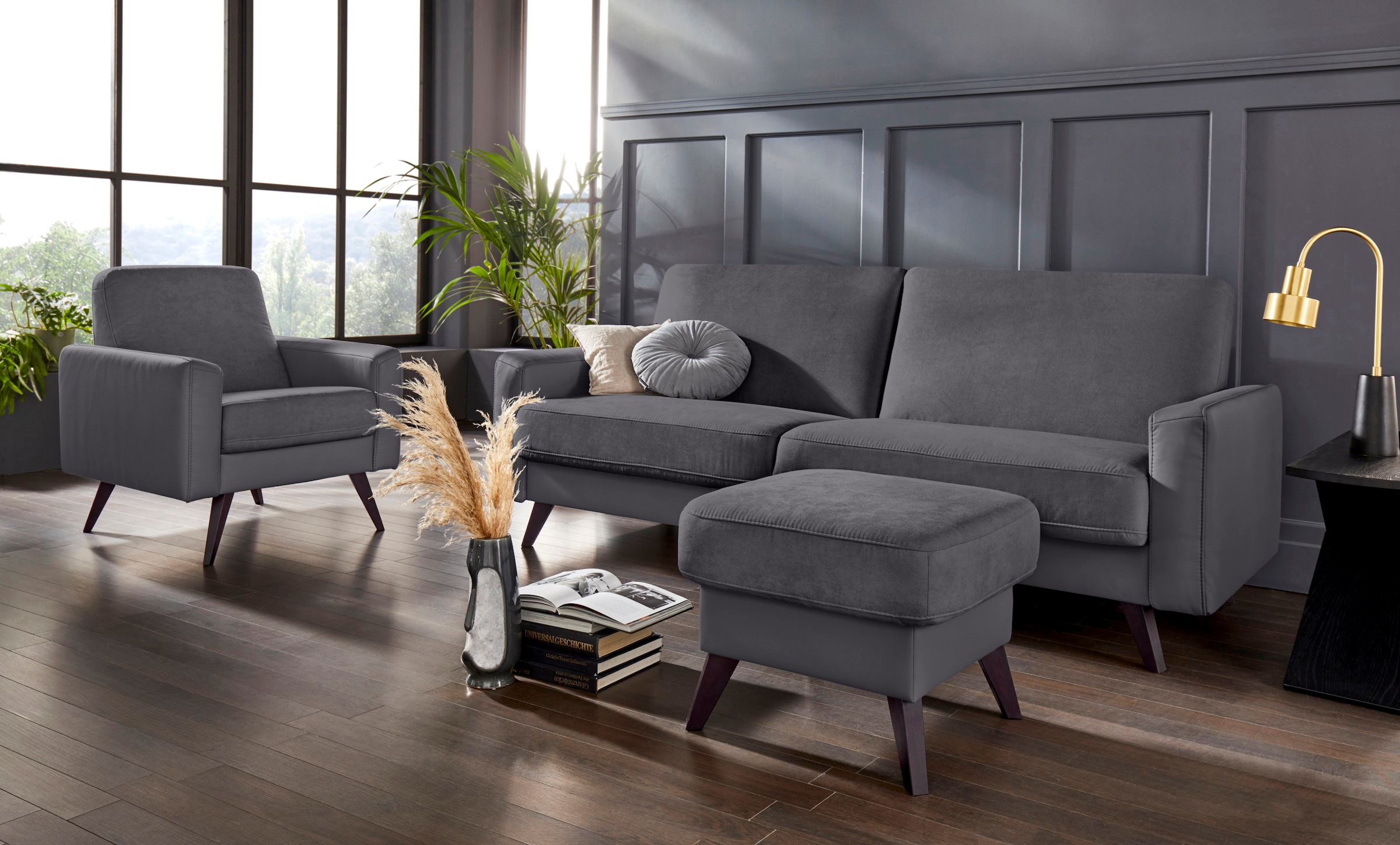 exxpo - sofa fashion Sessel »Samso, Loungesessel mit tollem Sitzkomfort«, Komfortsitzhöhe 49cm