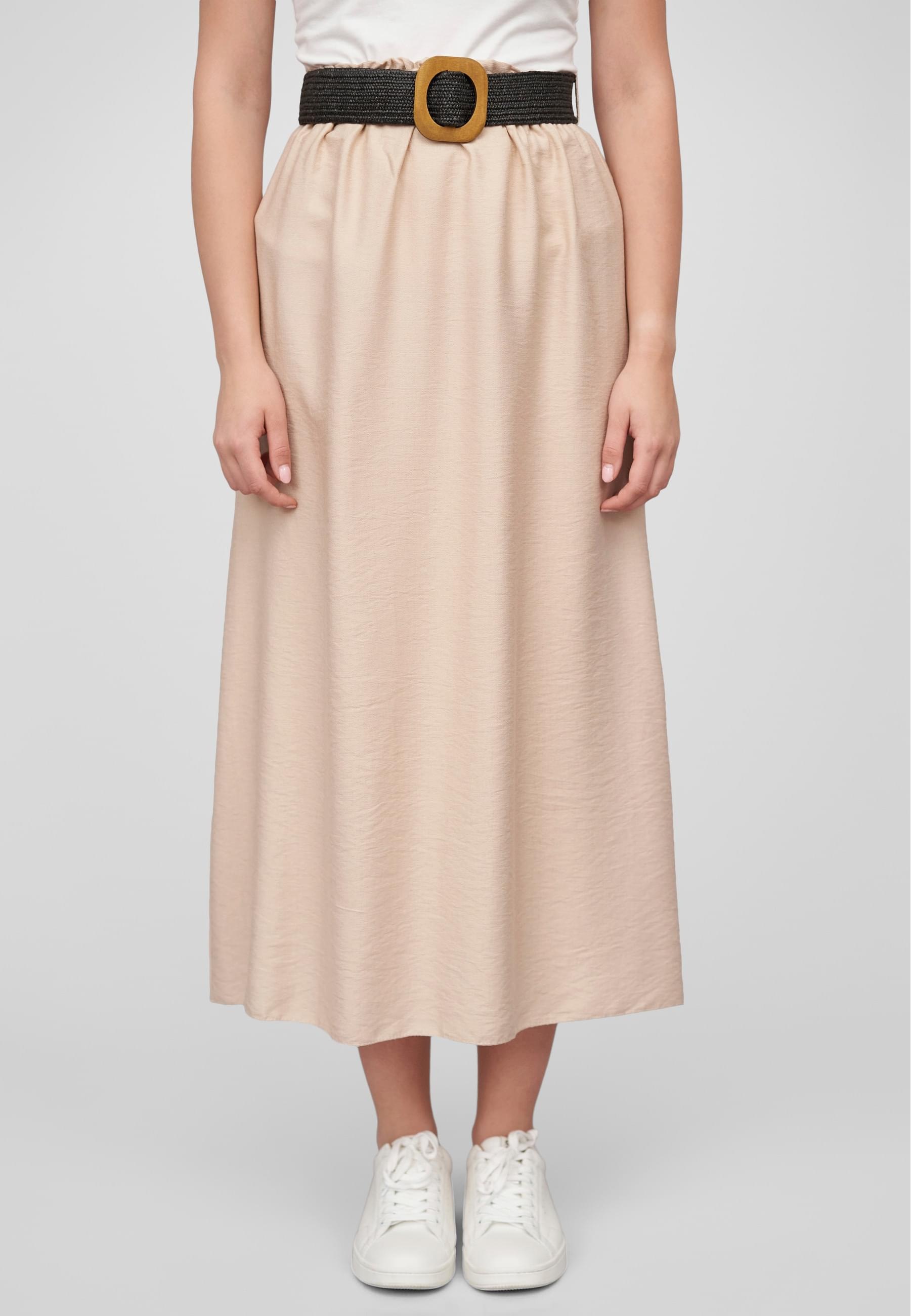 CLOUD 5IVE Shirtkleid »CLOUD 5IVE Cloud5ive Damen Longform Viskose Rock mit Gürtel«, (1 tlg.)
