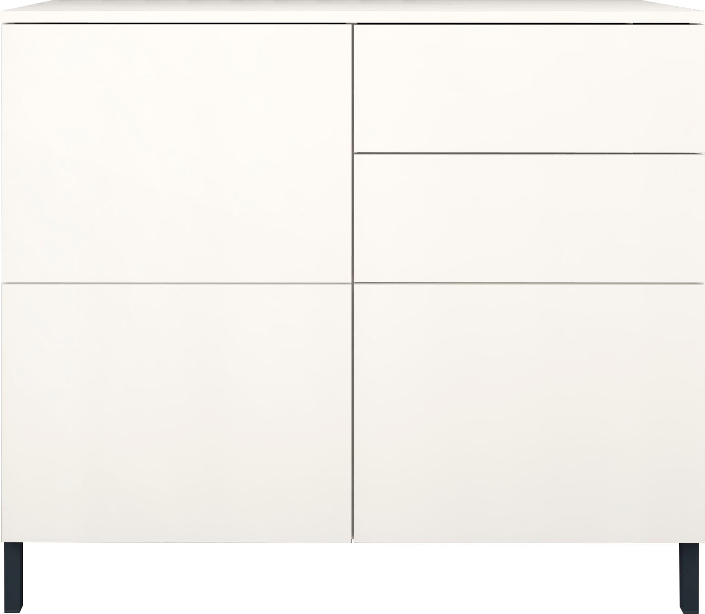 borchardt Möbel Kommode "Haama, Sideboard mit Metallfüßen, Push-to-open-Technik, Breite 93 cm" Kommode, 3 Türen, 2 Schubkästen, Breite 93 cm