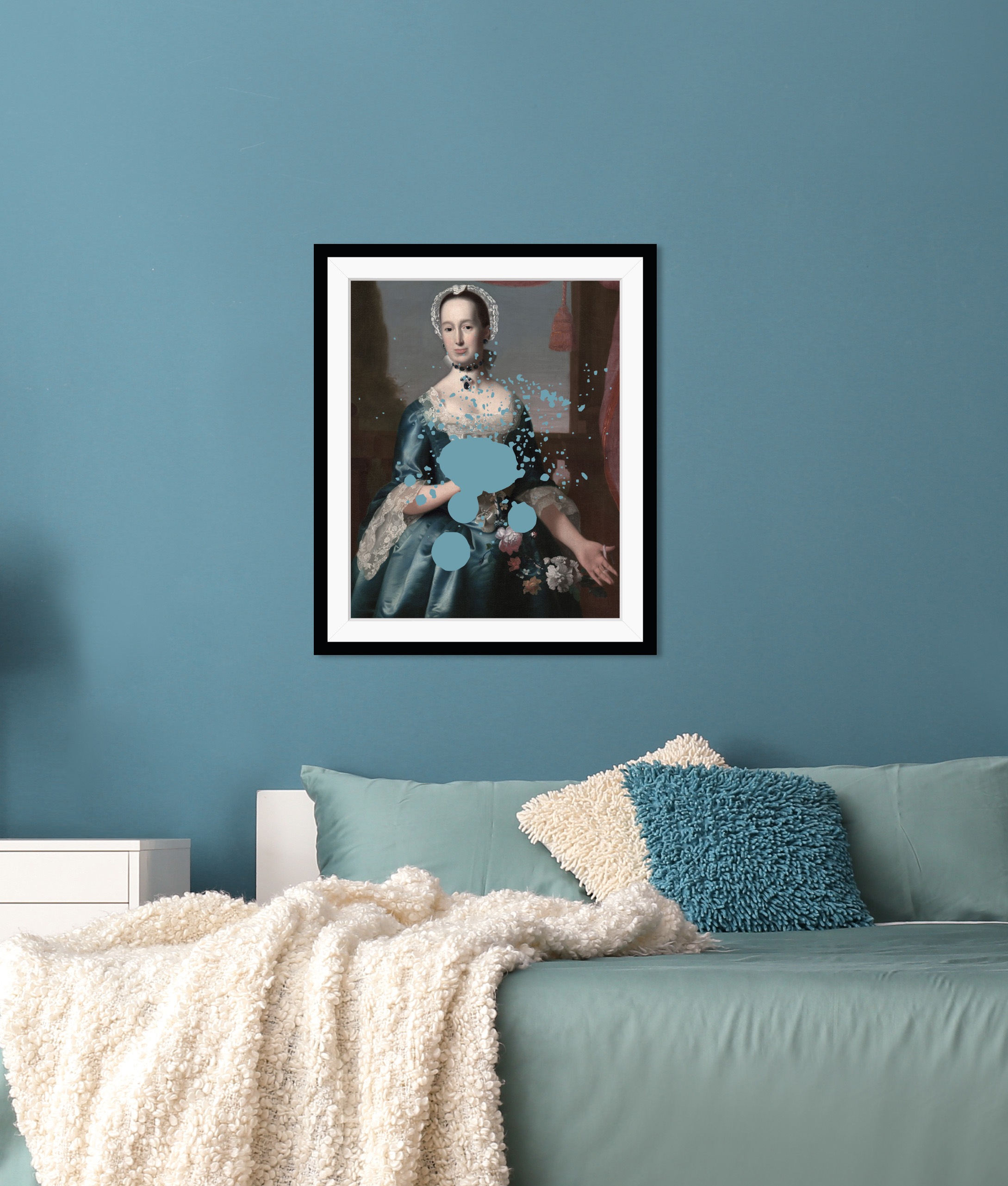 queence Bild »Alina mit Farbklecks«, Frau-Historische Persönlichkeiten-Bilder von Frauen-Kunst-Gemälde, HD Premium Poster-Druck inkl. Holzrahmen