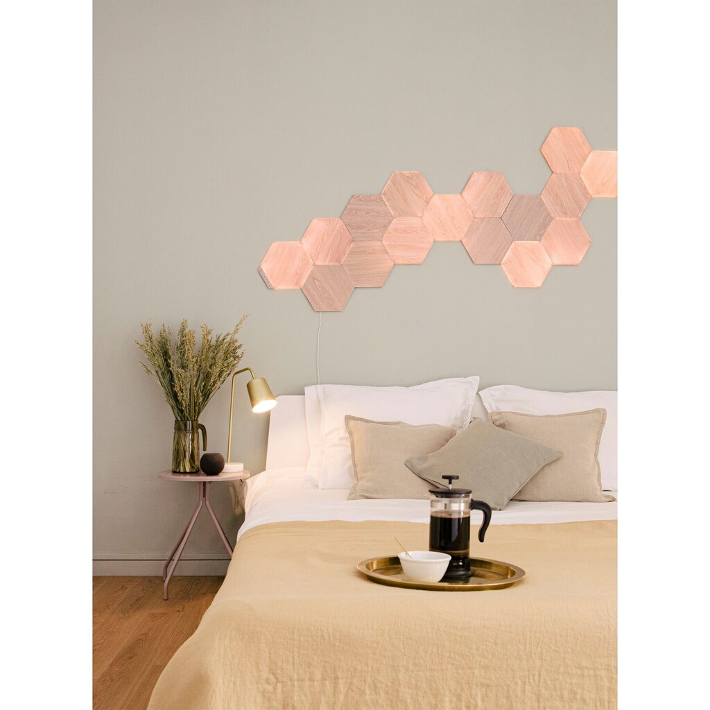 nanoleaf Dekolicht »Elements Wood Look«, Smarte Technologie und elegante Beleuchtung