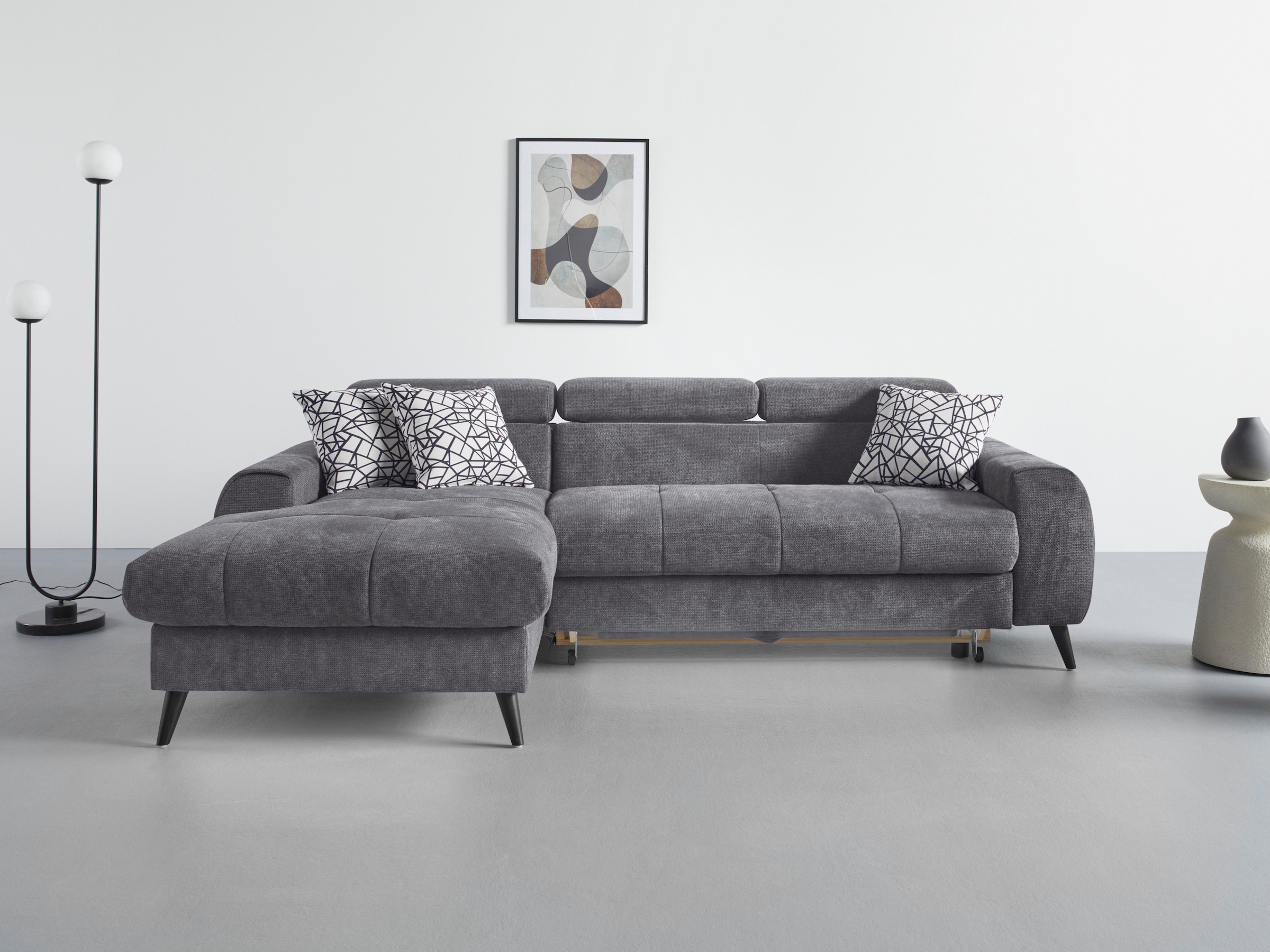 COTTA Ecksofa "Mia L-Form", 3-tlg.-Kissen-Set, Recamiere, wahlweise mit ode günstig online kaufen