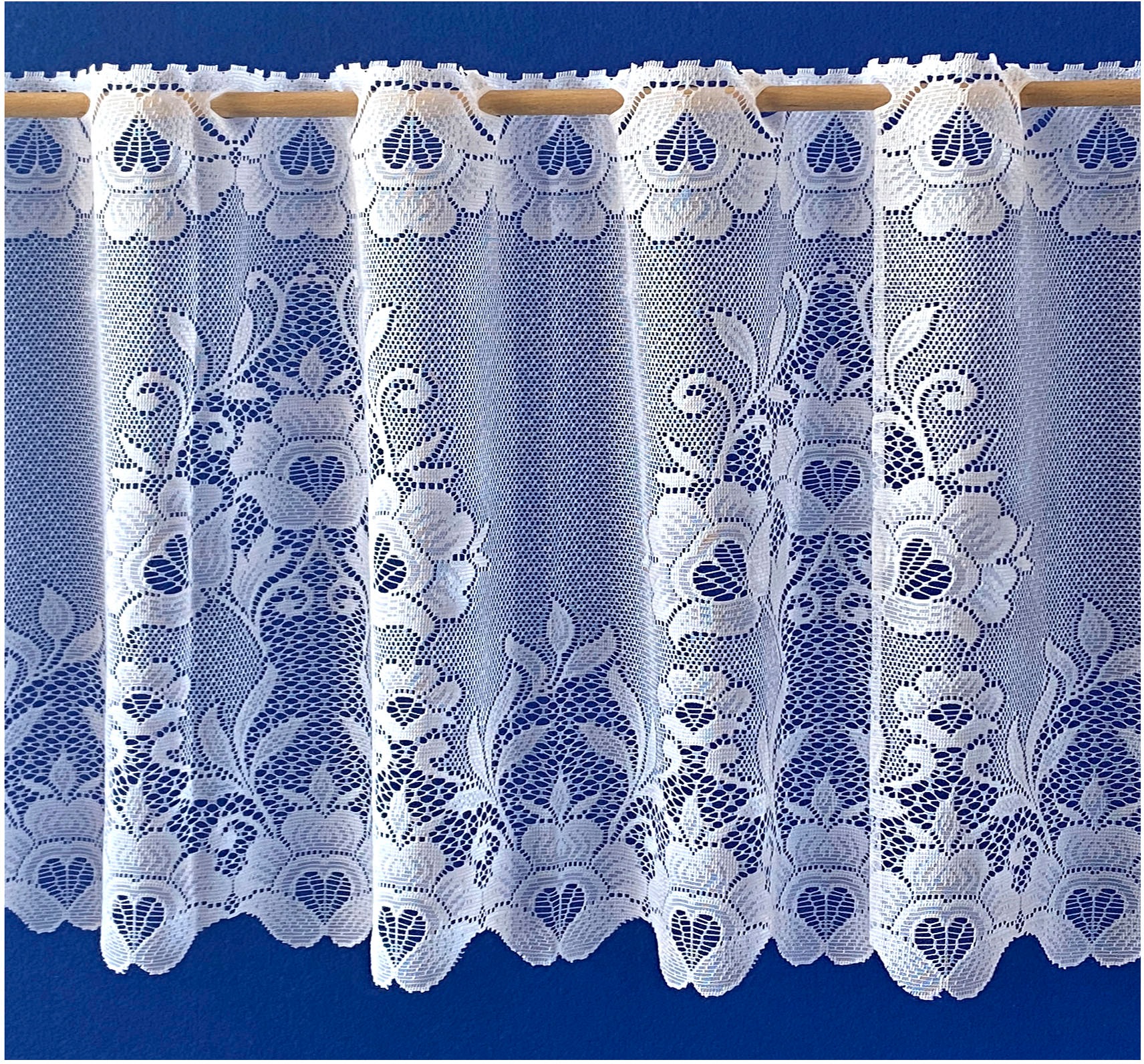 Thumbnail - Weckbrodt Scheibengardine "Marburg", (1 St.), Bistro, Jacquard, strukturiert, floral, geblümt, Gardine, Store