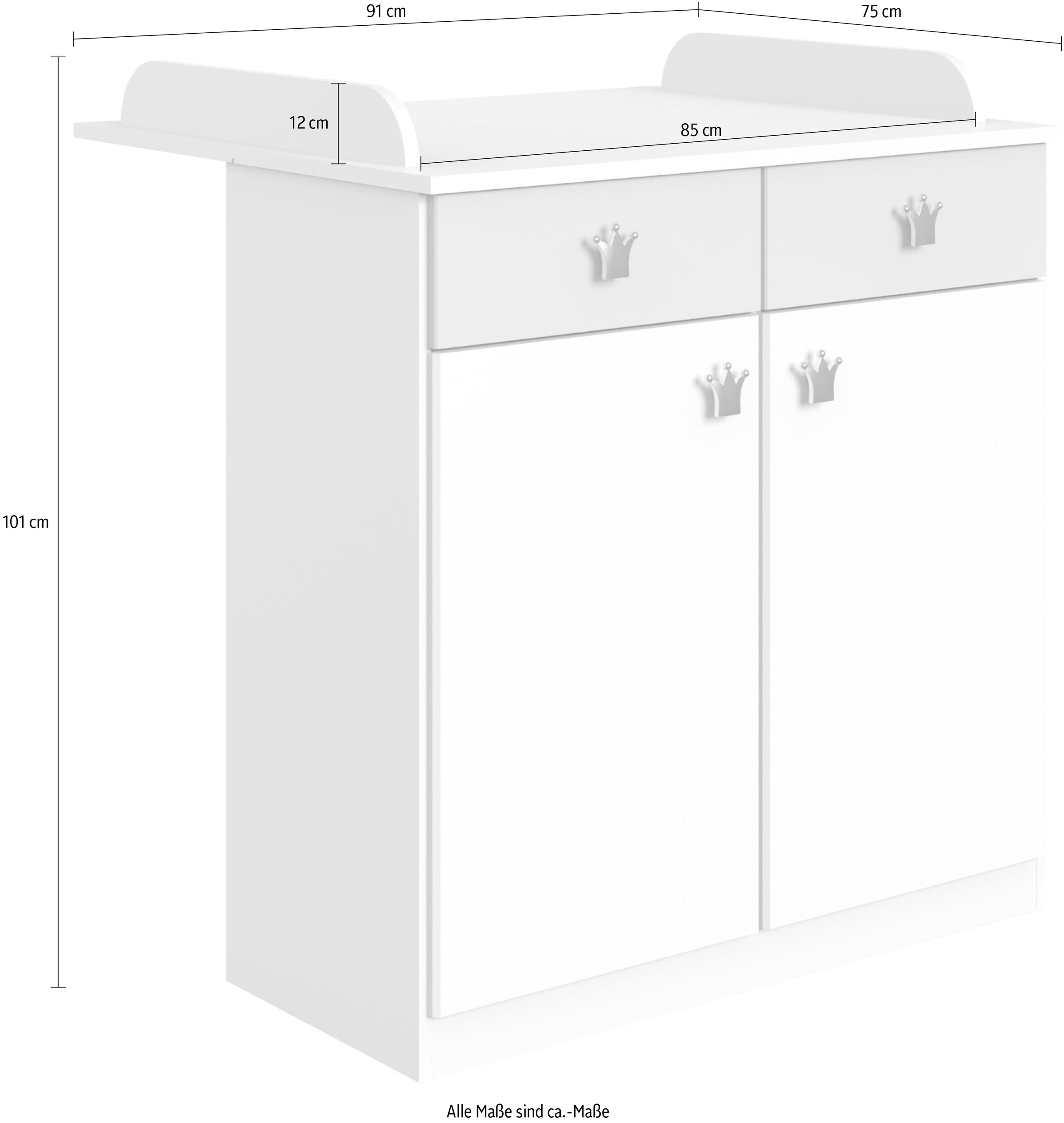 Wimex Wickelkommode "Cindy2" bis 60 kg umbaufähig zur Kommode 91 cm günstig online kaufen