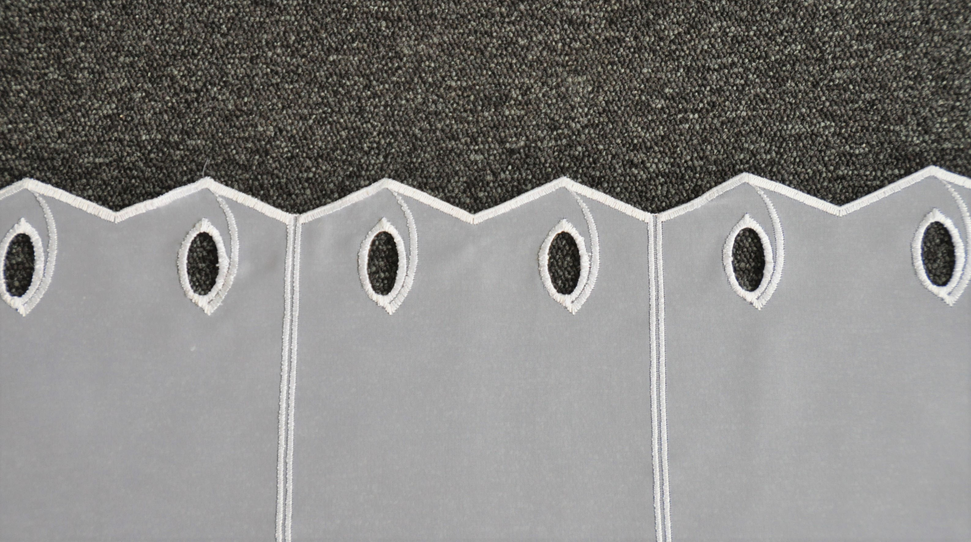 Thumbnail - Stickereien Plauen Scheibengardine "Grafik" Stangendurchzug 1 Stk. tlg.