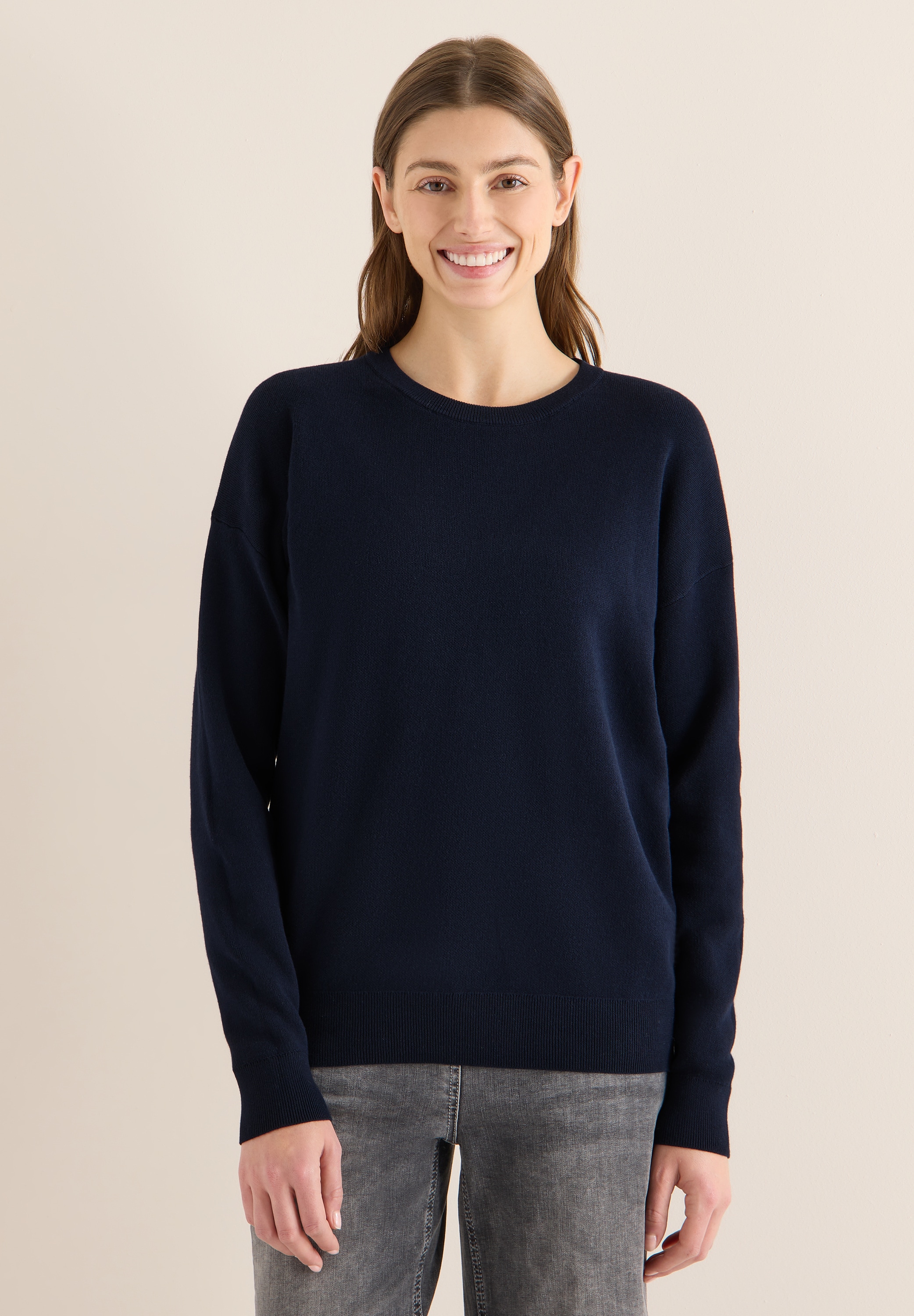 Cecil Strickpullover aus reiner Baumwolle günstig online kaufen