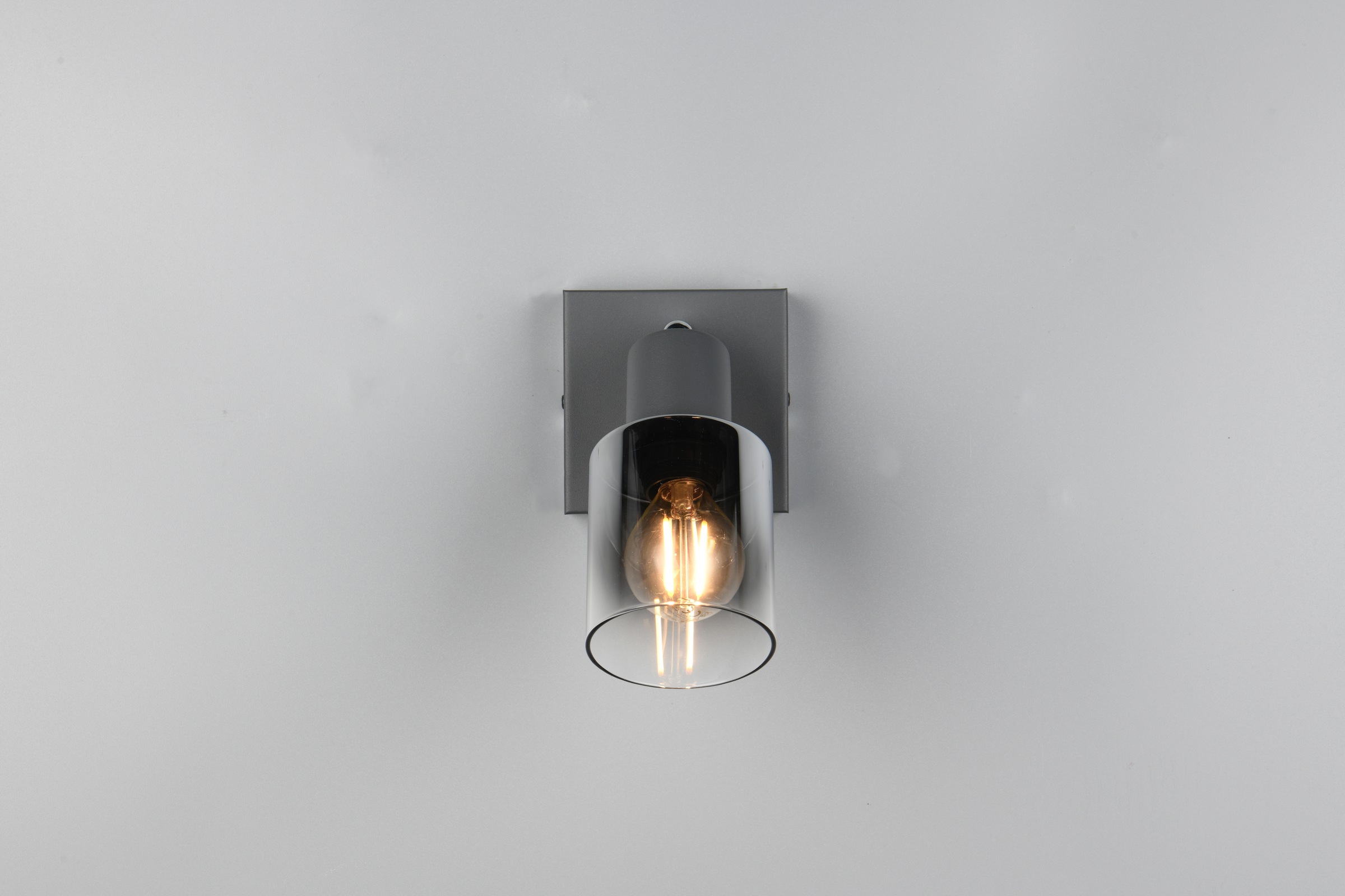REALITY Leuchten Deckenstrahler »CADIZ, Spot 1-flammig, exkl 1xE14 max 10W, Glas anthrazit, verspiegelt«, 1 flammig, Leuchtmittel E14 | Leuchtmittel wechselbar, verstellbarer Spot als Wandstrahler oder Deckenstrahler mit Glasschirm