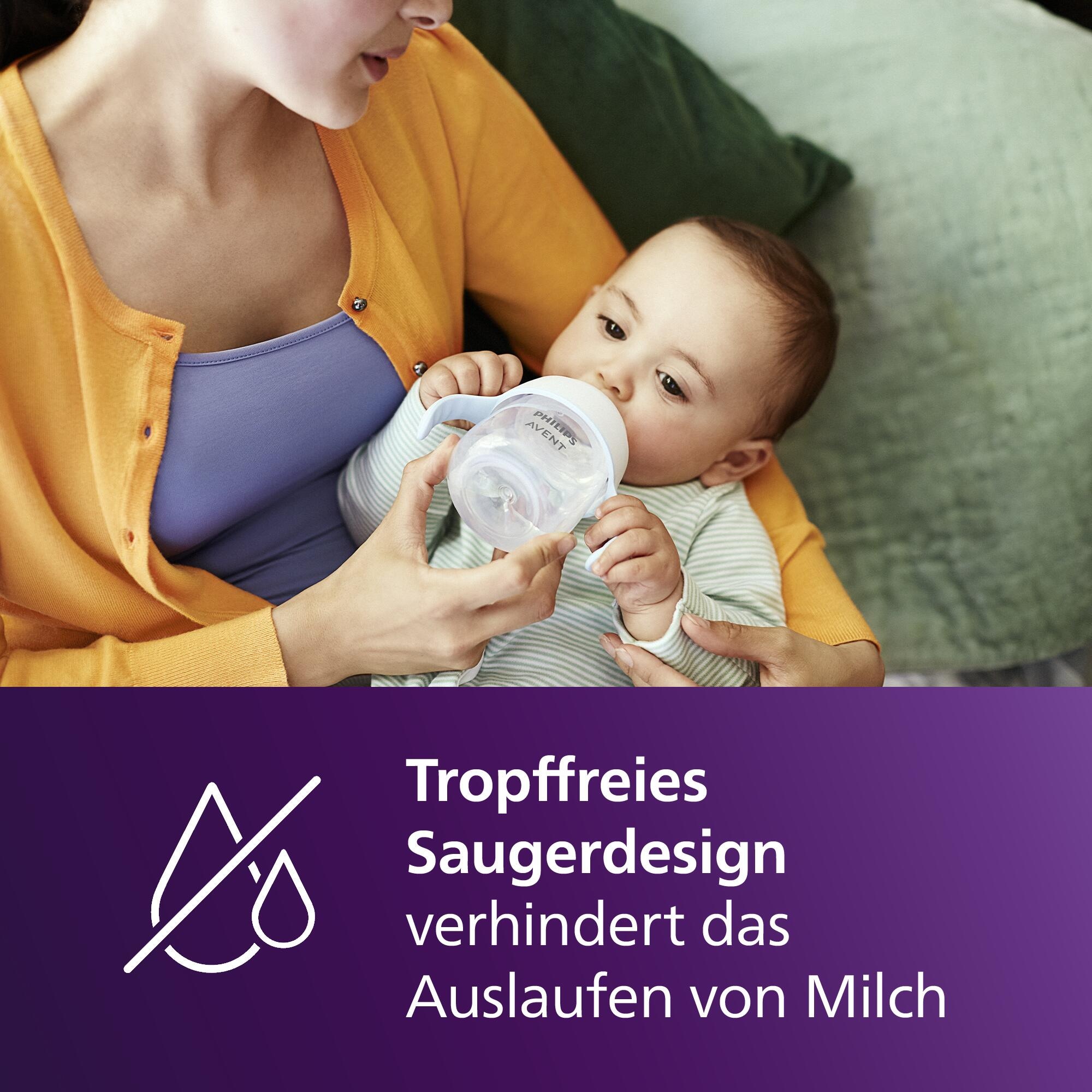 Philips AVENT Babyflasche »Natural Response Trinklernbecher« 150ml, extra schnelle Durchflussrate