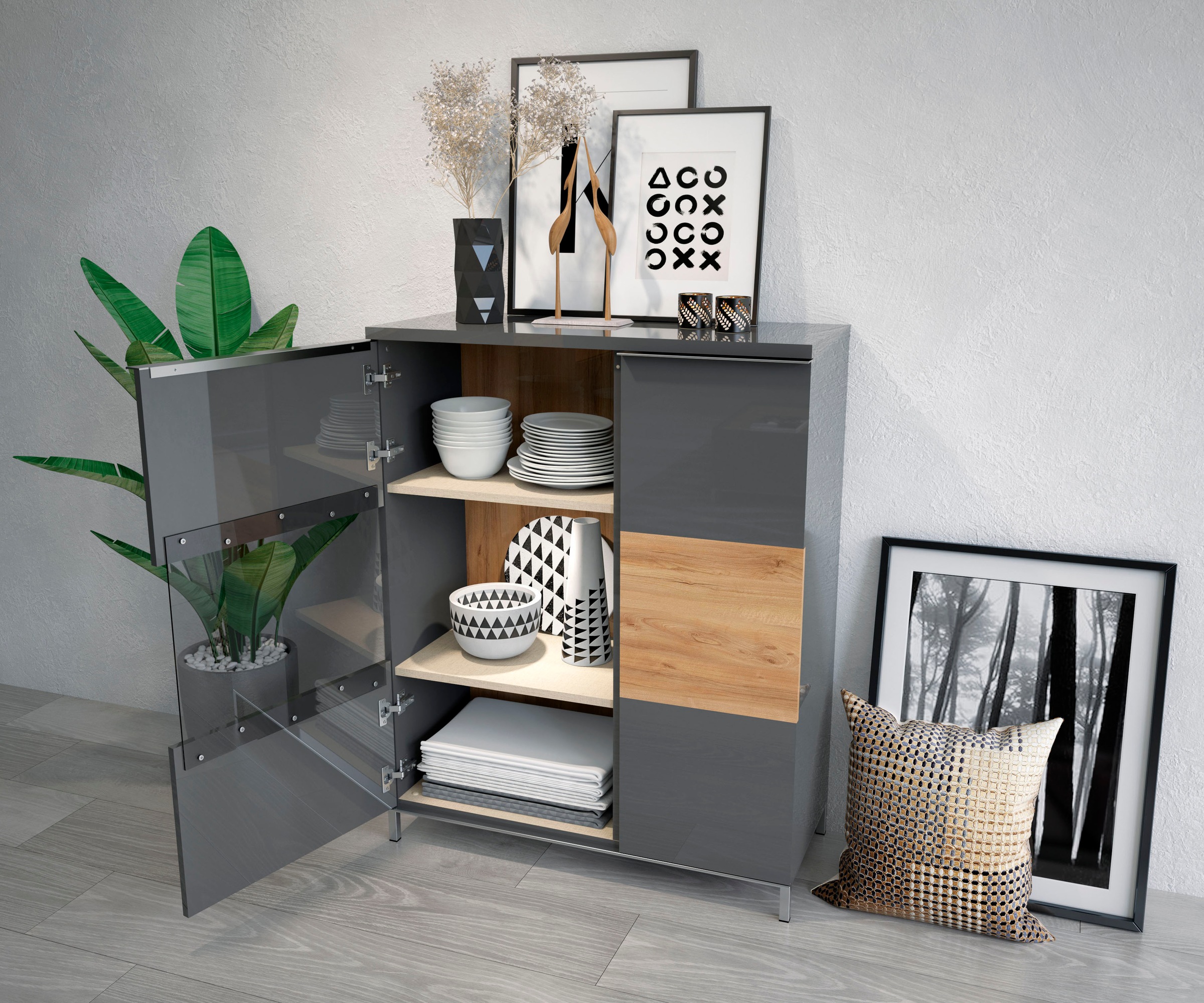 Places of Style Vitrine »Onyx«, mit BAUR Soft-Close-Funktion 