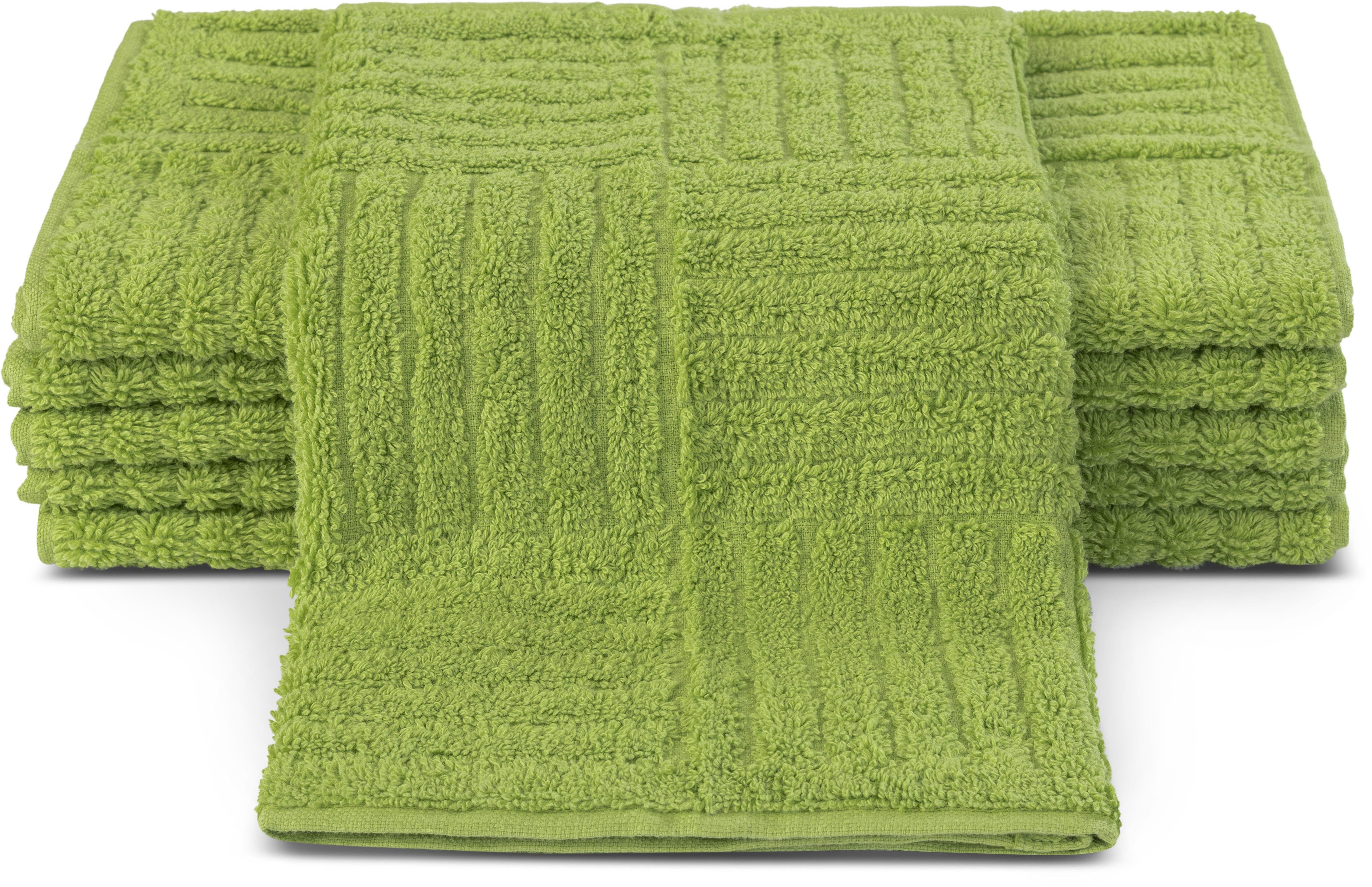 Gästehandtücher ROSS, B:30cm L:50cm, grün, Frottier, Frottier, Handtücher, "CARRE", 100% Baumwolle, Rippenstruktur, große Farbauswahl