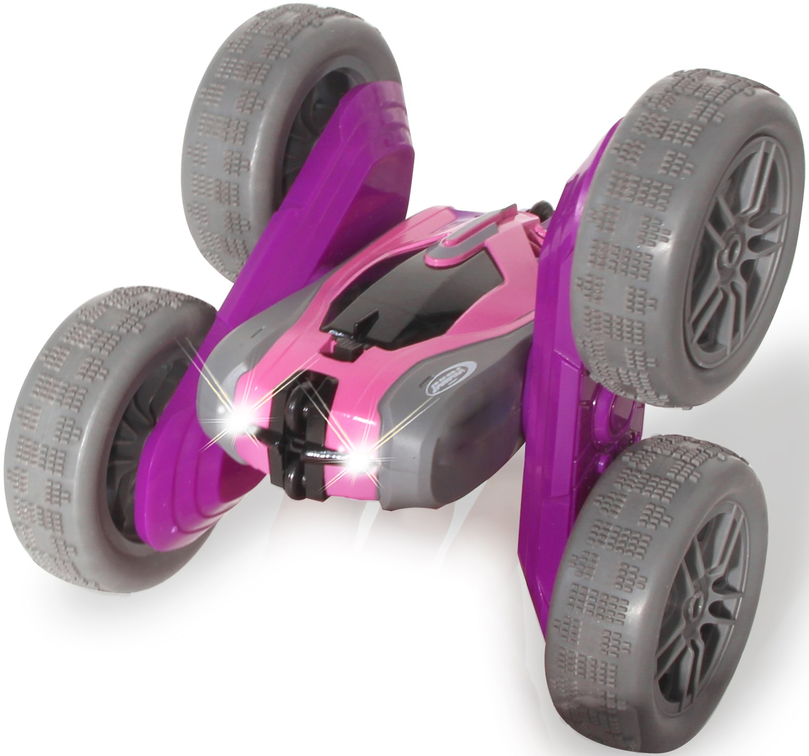 Jamara RC-Auto »SpinX Stuntcar 2,4GHz, lila-rosa«, mit zuschaltbarem LED-Licht