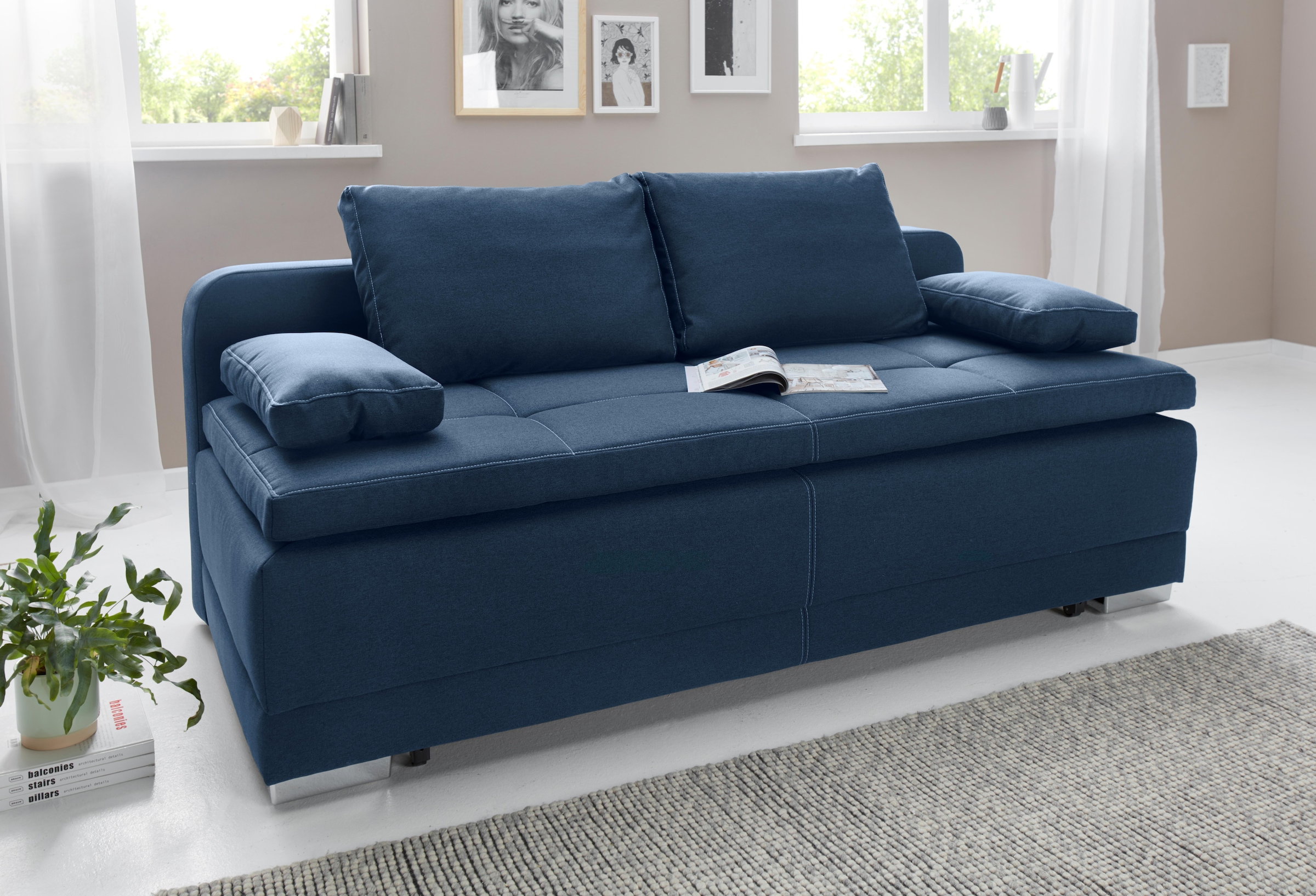 COLLECTION AB Schlafsofa, mit Bettfunktion und Bettkasten, frei im Raum