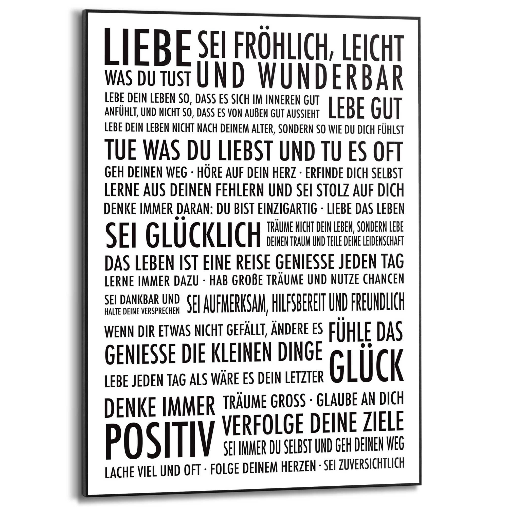 Reinders Poster "Positiv Leben" günstig online kaufen