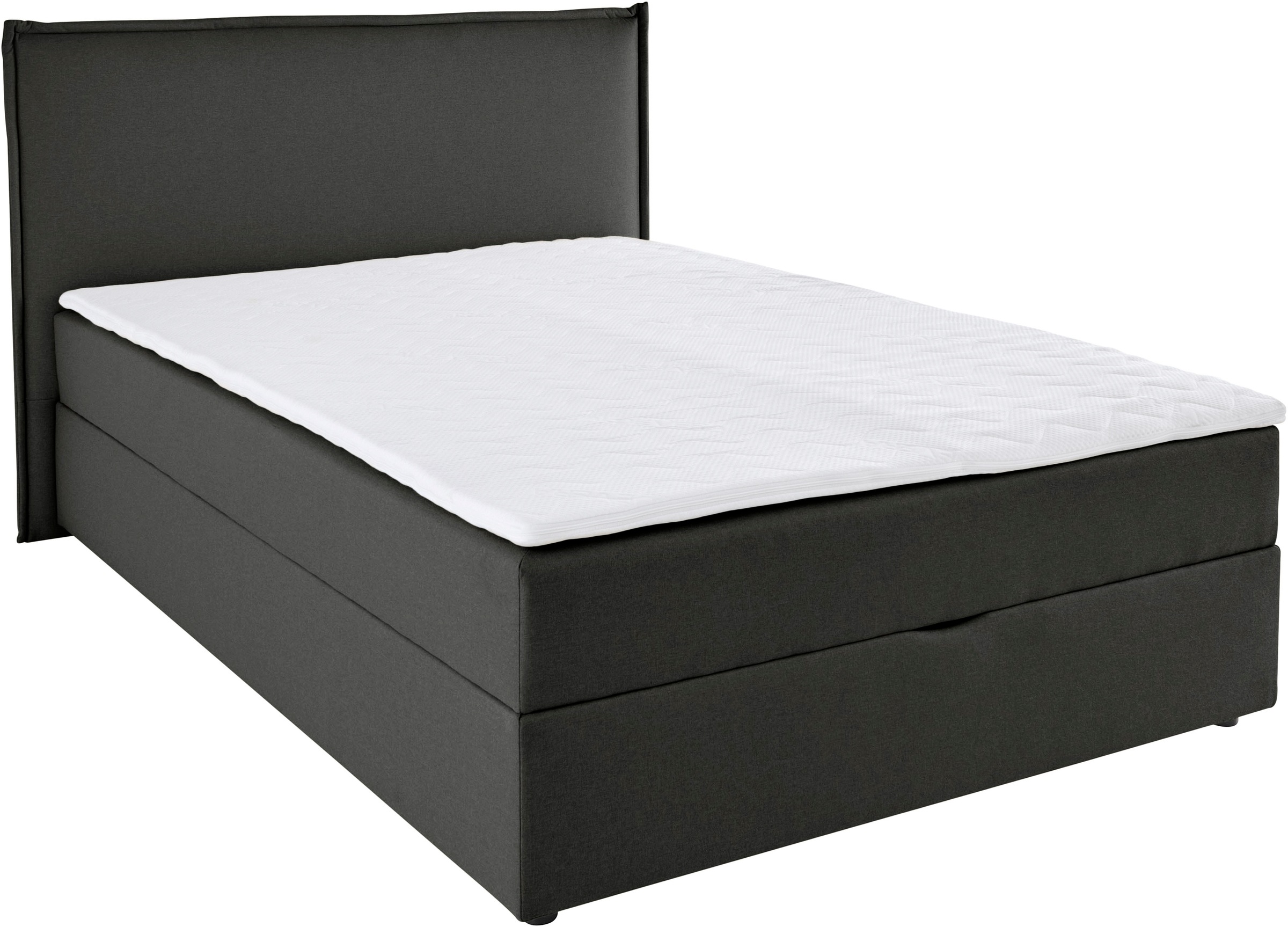 Boxbett S.OLIVER "Alissia inkl. Bettkasten und Topper- frei im Raum stellbar", graphit, B:158cm L:206cm, Komplettbetten, wahlweise mit Bonnell- oder TTFK-Matratze in H2, H3 o. H4 erhältlich 8