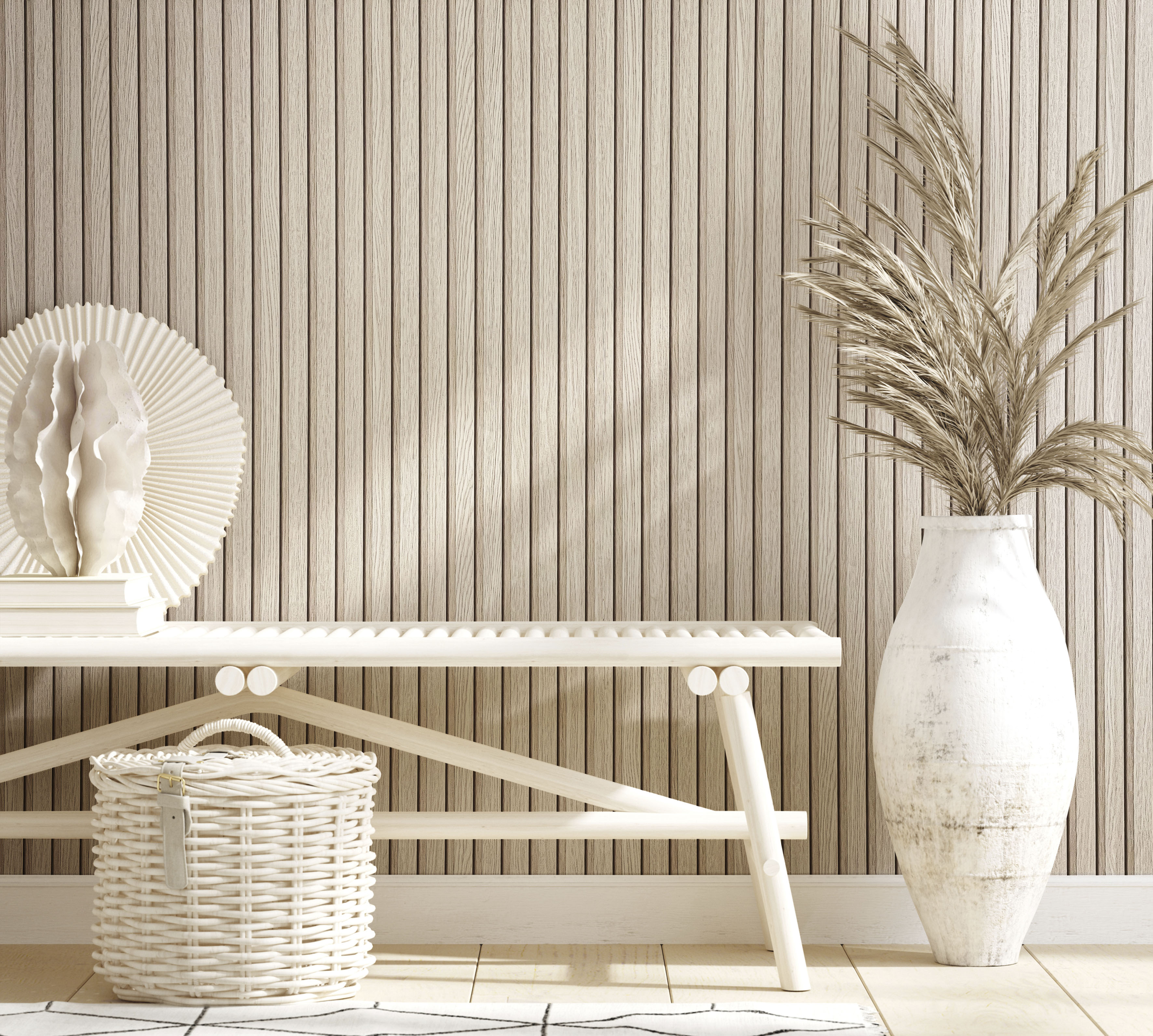 Marburg Vliestapete "Timber Wandpaneele Optik" Matt Geprägt 3D Moderne Tapete Für Wohnzimmer Schlafzimmer Küche