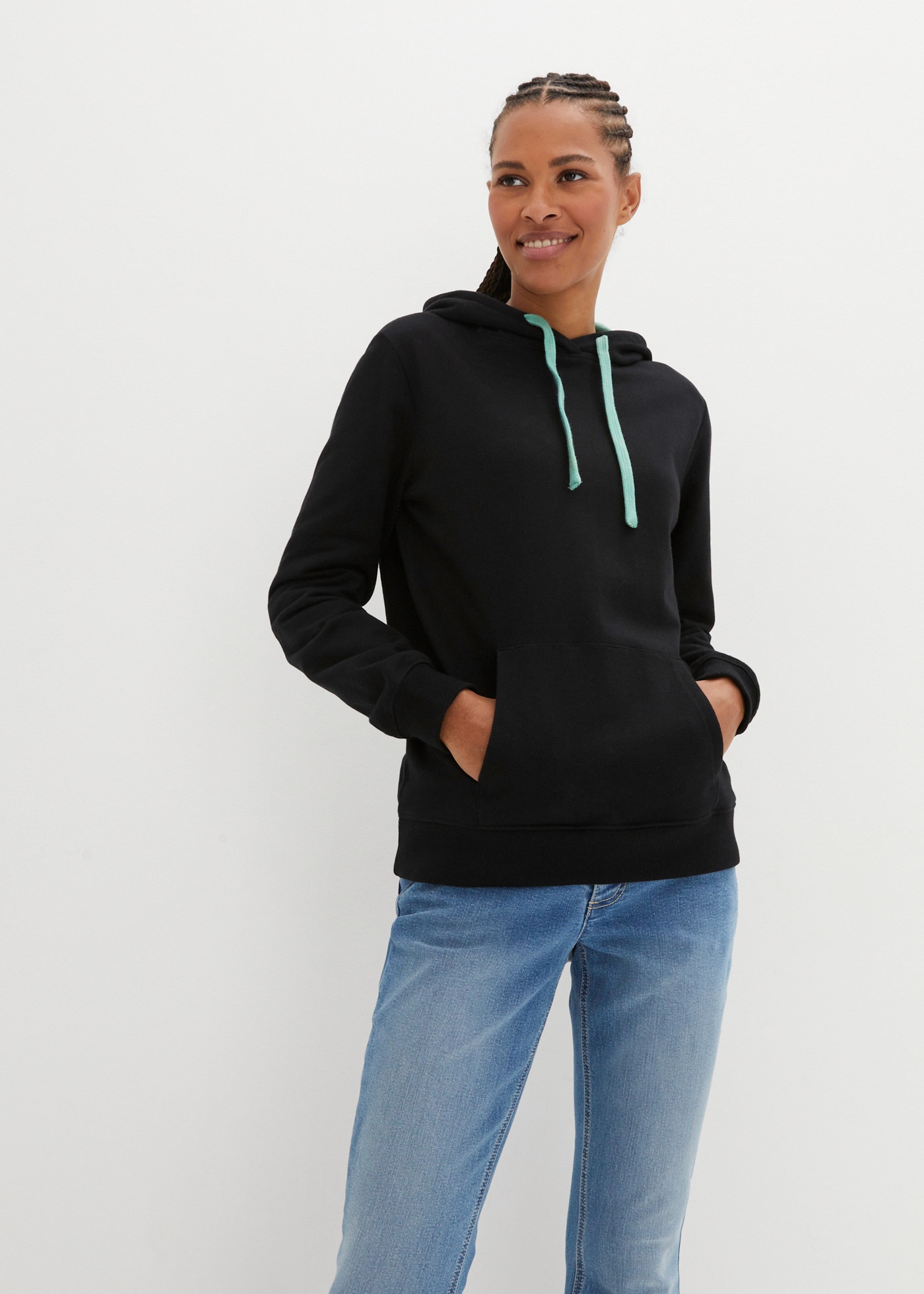 bonprix, mit Stehkragen, Oversize Passform, aus Baumwolle