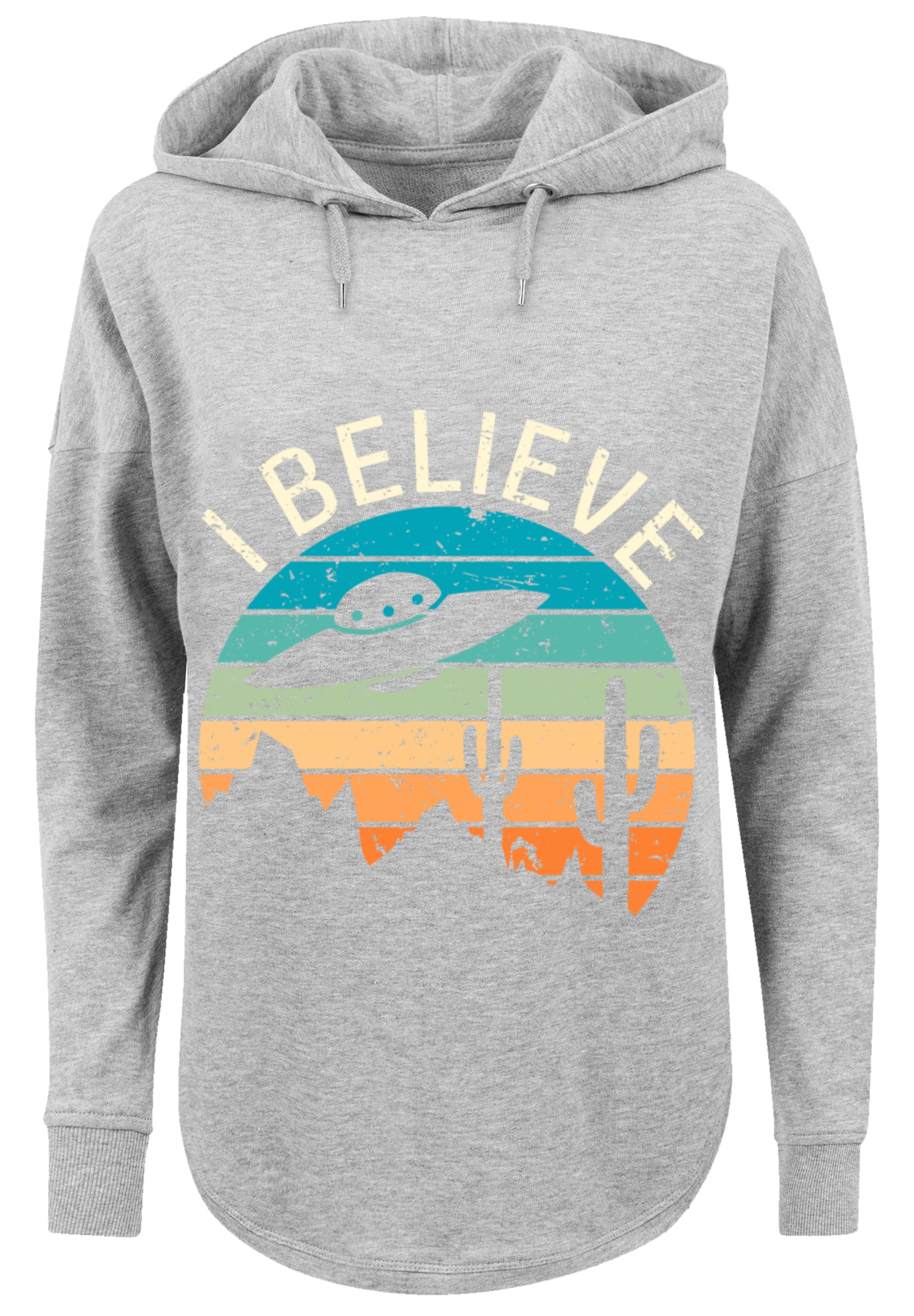 F4NT4STIC Kapuzenpullover »I Believe UFO Alien Sonnenuntergang«, Premium Qualität