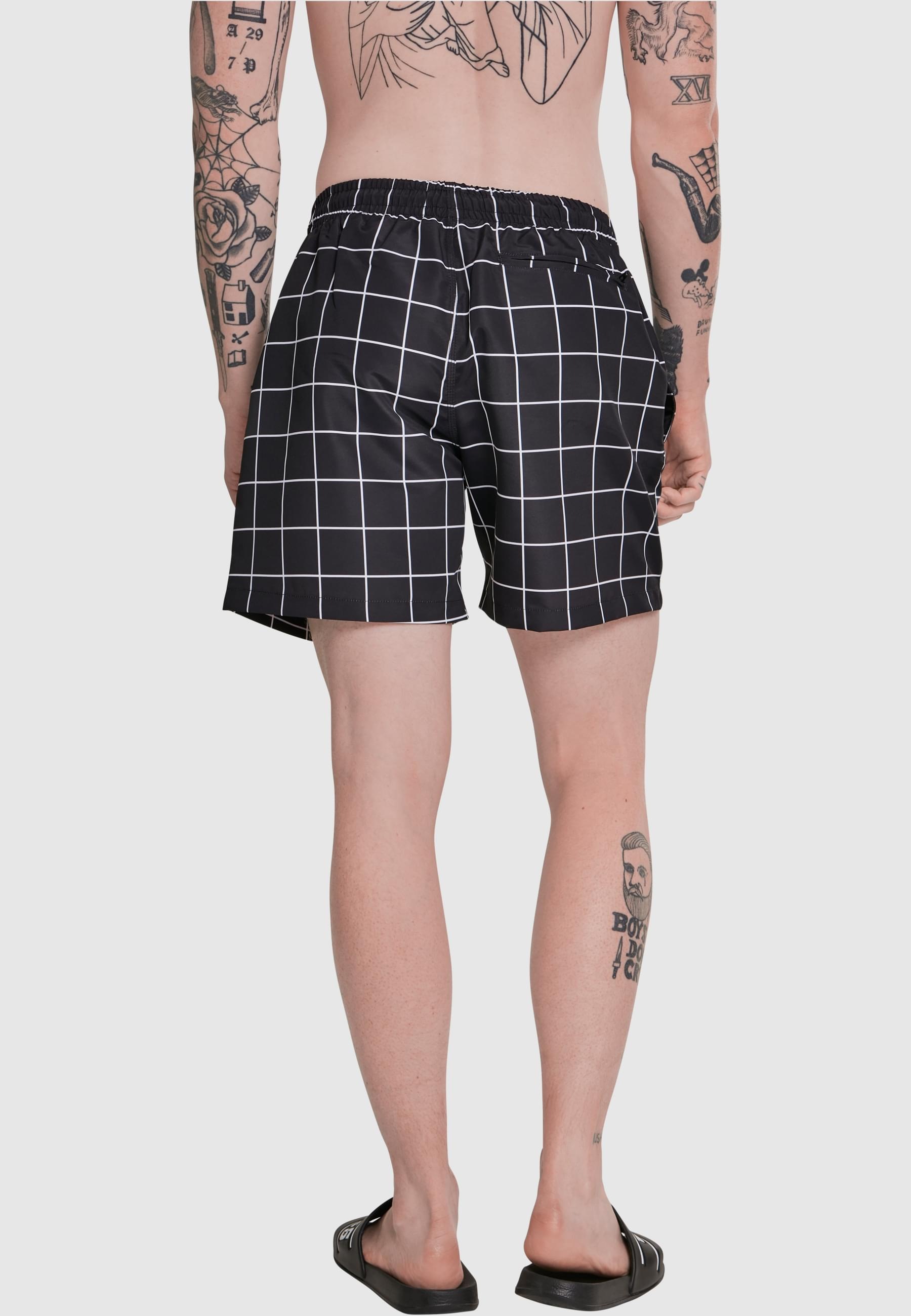 URBAN CLASSICS Badeshorts »Urban Classics Herren Check Swim Shorts«