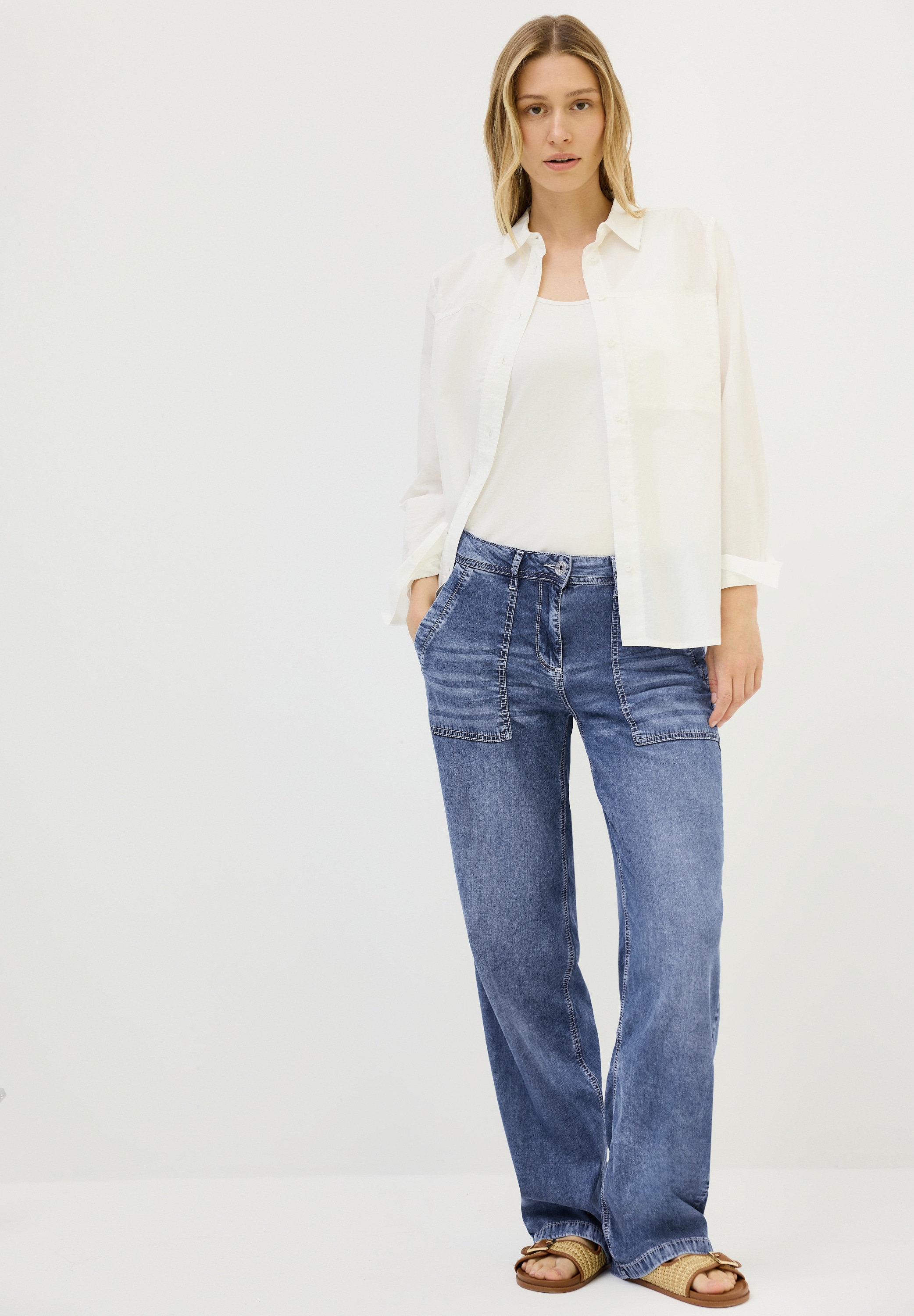 Cecil Loose-fit-Jeans, High Waist