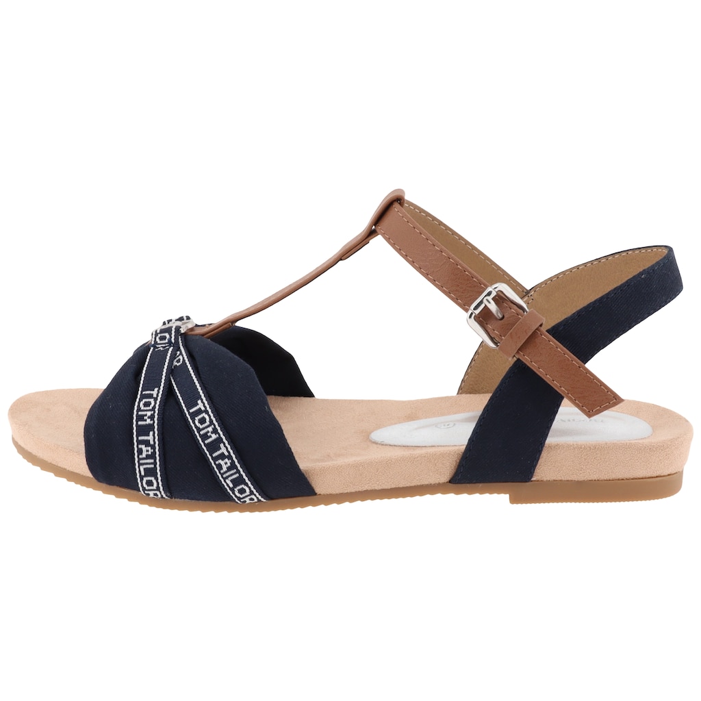 TOM TAILOR Sandalette, Sommerschuh, Sandale, Blockabsatz, mit verstellbarer Schnalle