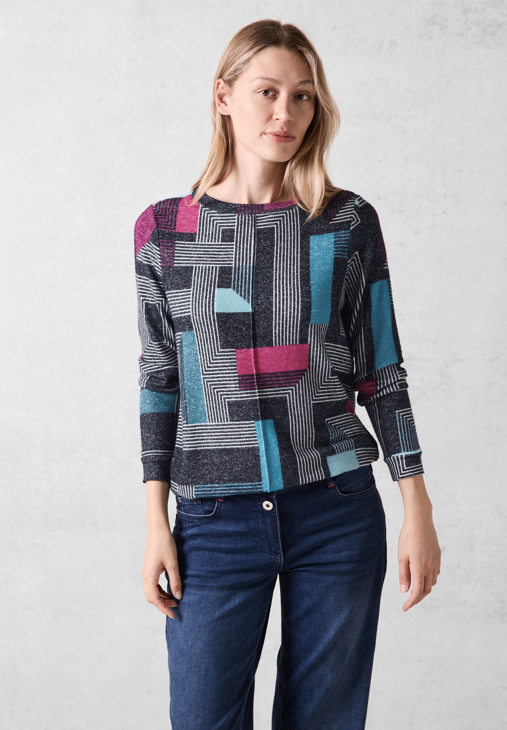 Cecil Langarmshirt, mit grafischem Design