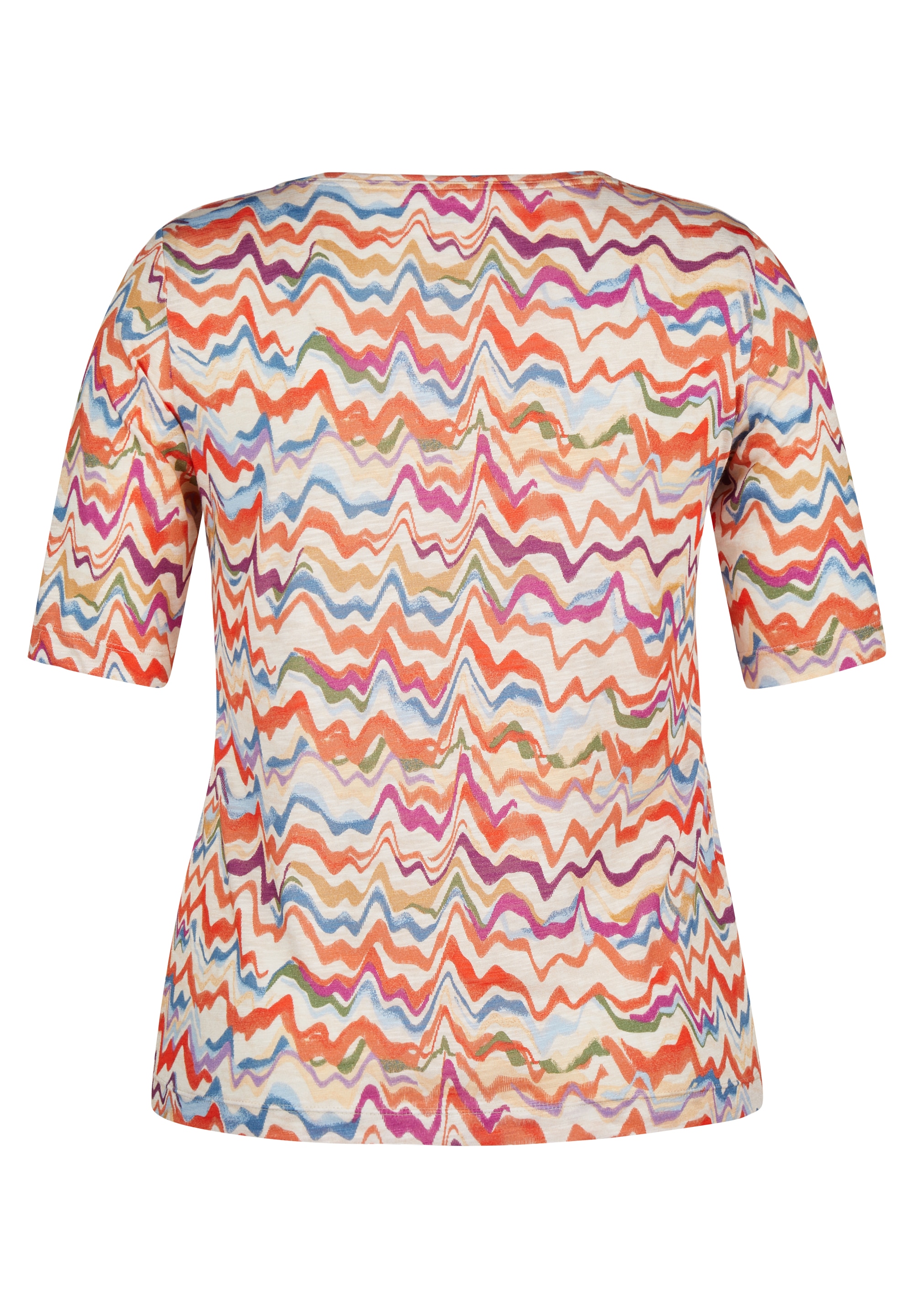 Rabe Rundhalsshirt, mit grafischem Muster