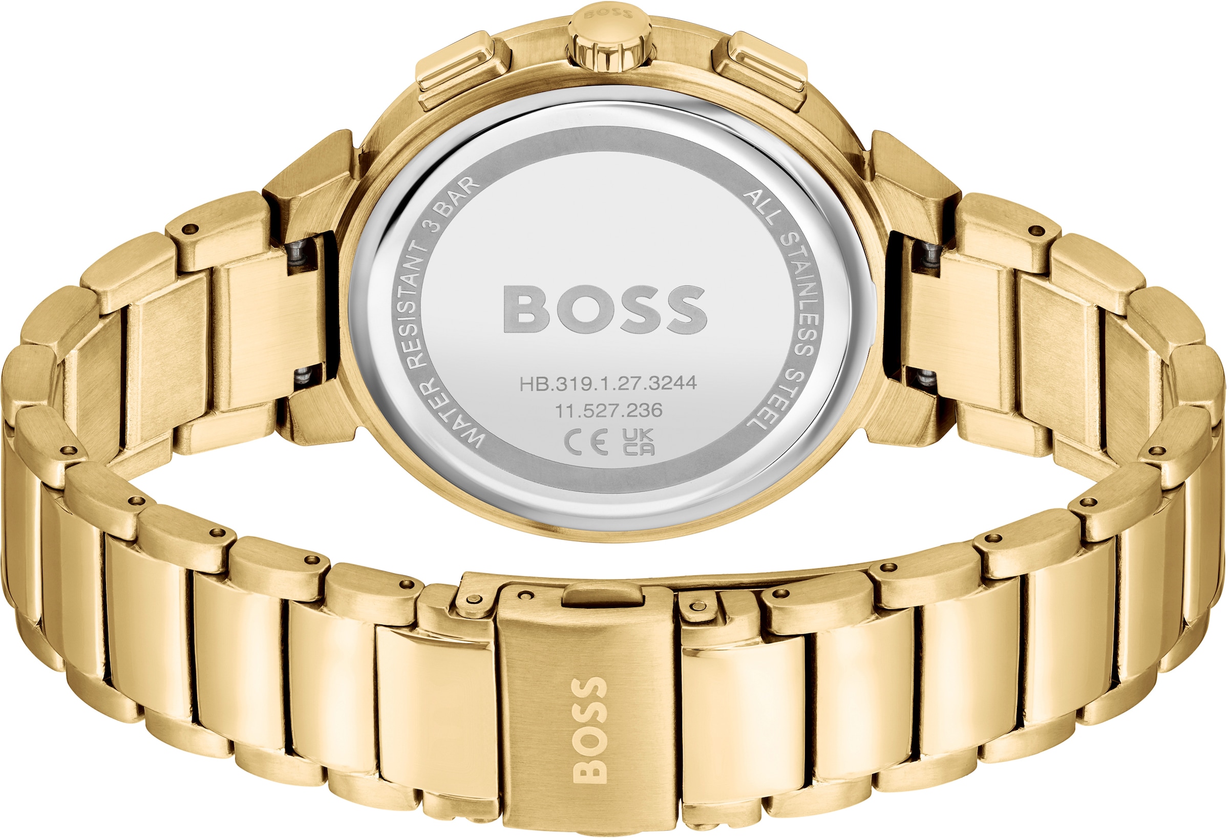 BOSS Multifunktionsuhr »ONE, 1502679«, Quarzuhr, Damenuhr, Armbanduhr, Glaskristalle, Datum