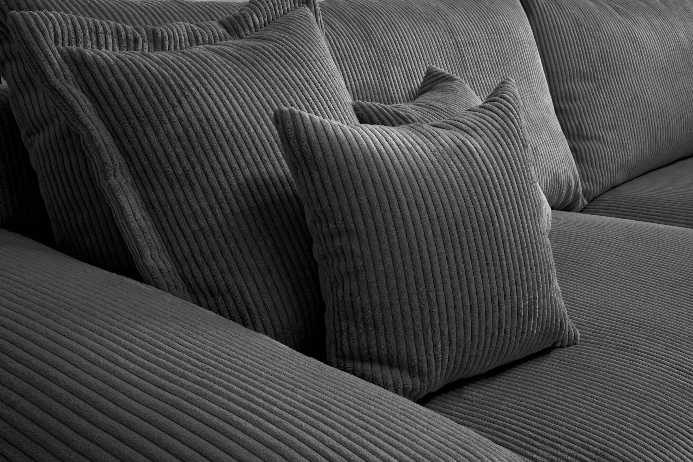 Home affaire Big-Sofa »Soft&Cosy XL - Breite 246 cm«, Mega-Sofa, in Cord, Federkern-Polsterung