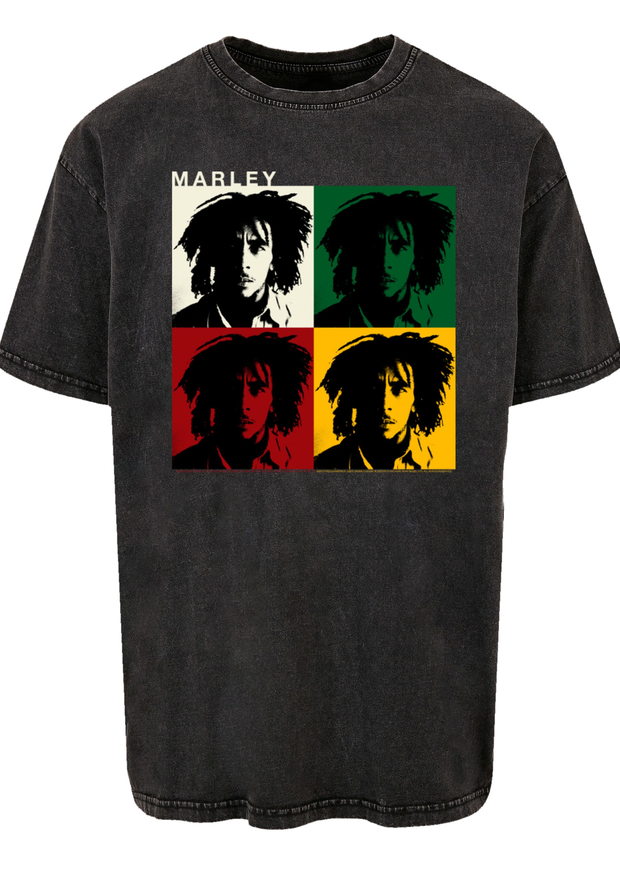 F4NT4STIC T-Shirt »Bob Marley Colour Blocks Two Sleeves Reggae Music«, Premium Qualität