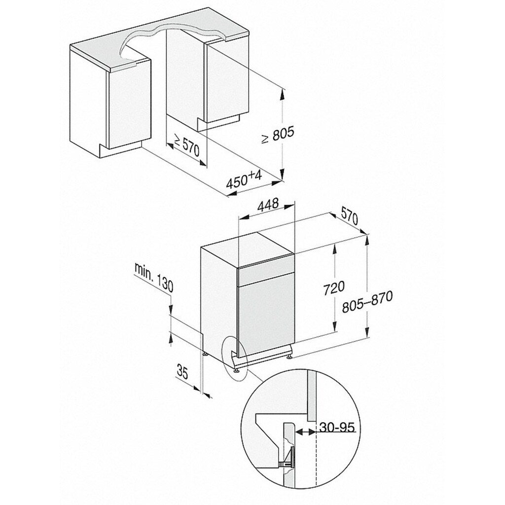 Miele Unterbaugeschirrspüler »G 5640 SCU SL«, G 5640 SCU SL, 6 l, 9 Maßgedecke