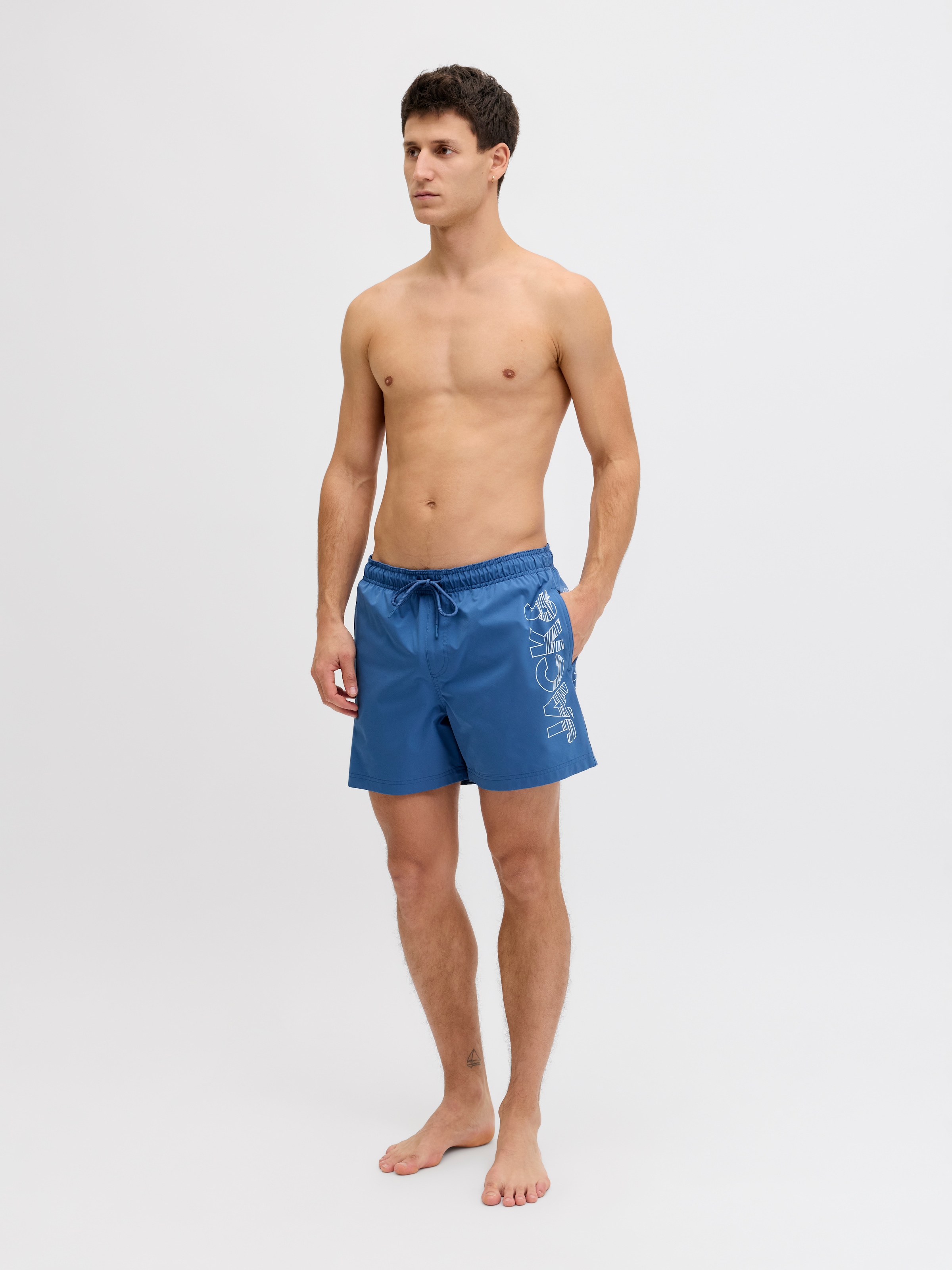 Jack & Jones Badeshorts »JPSTMAUI WAVE LOGO SWIM SHORTS SN« Kunstfaser, normal geschniten