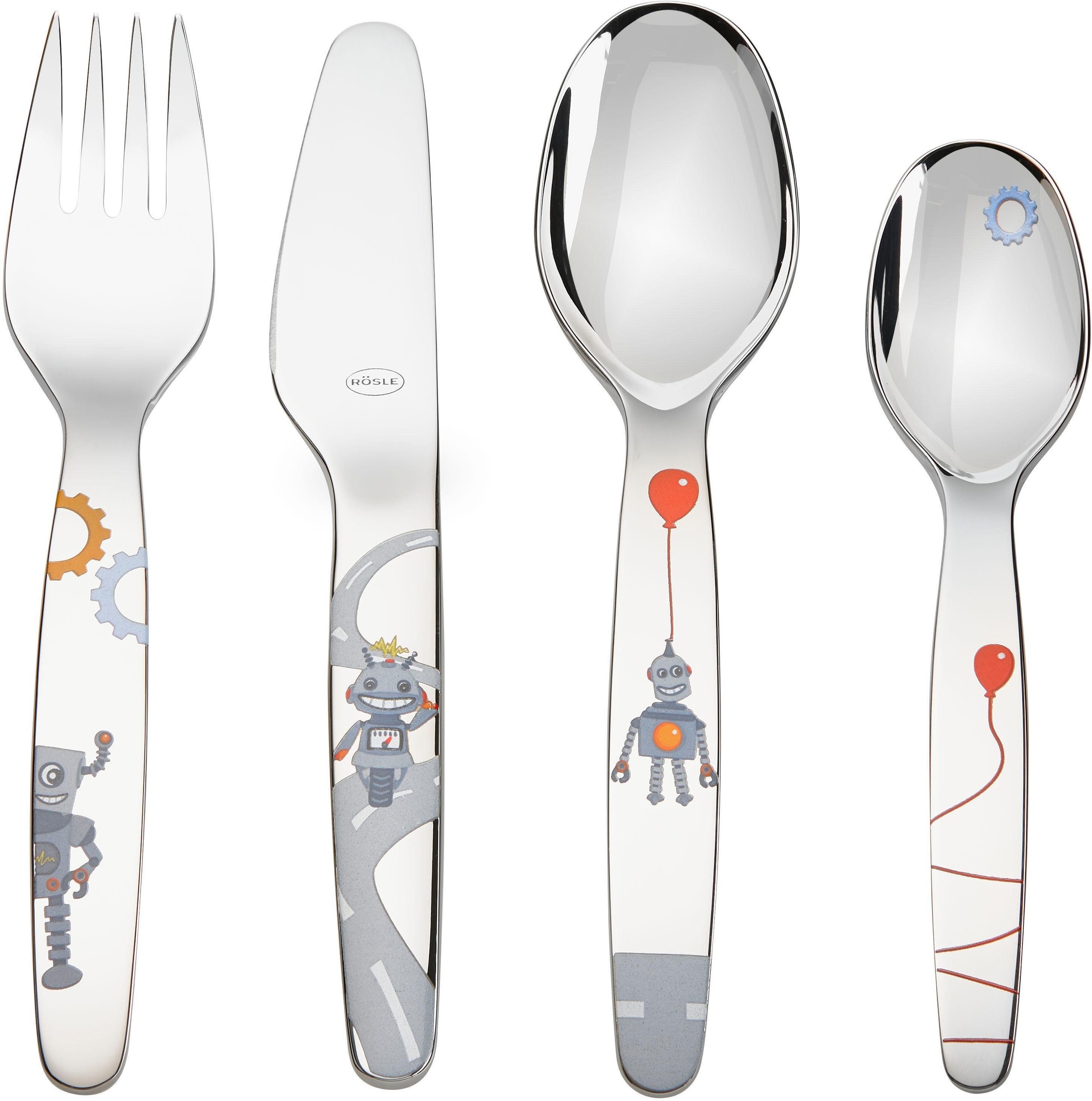 RÖSLE Kinderbesteck "Kleiner Roboter" inkl. Kindergeschichte, spülmaschinen günstig online kaufen