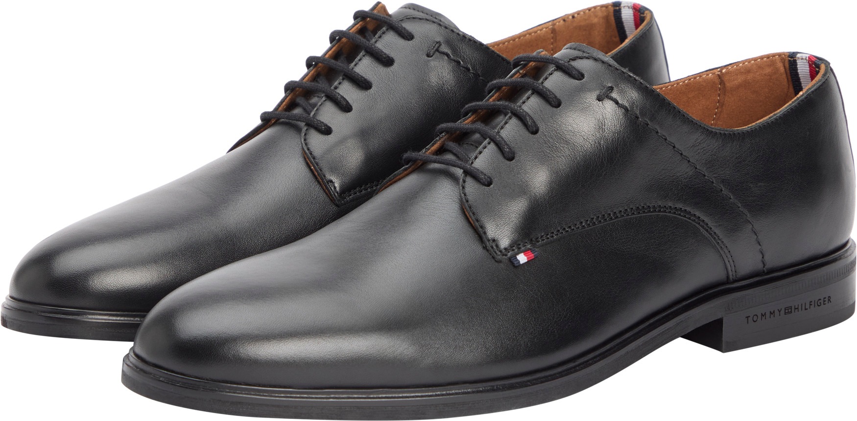 Tommy Hilfiger Schnürschuh "HILFIGER THUNIT LTH SHOE", Blockabsatz, Busines günstig online kaufen
