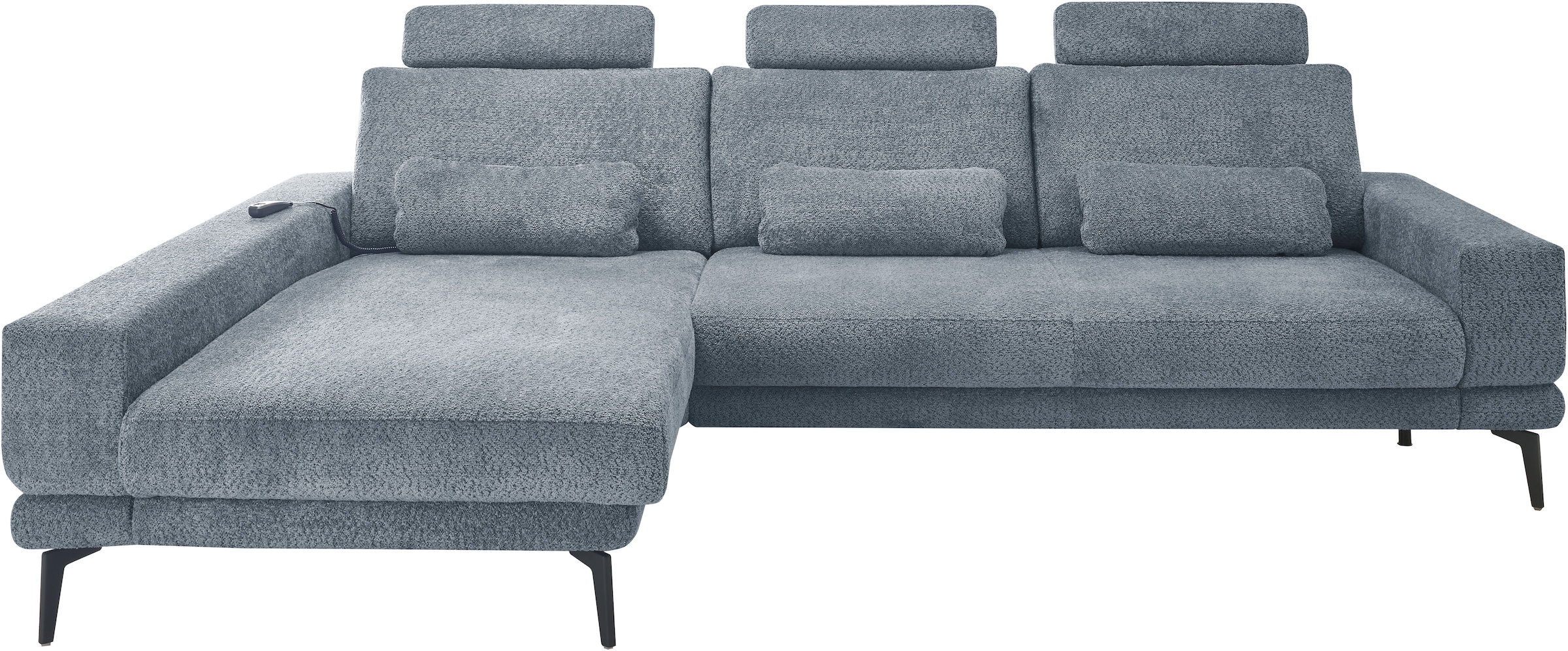Set One by Musterring SO 3600 Corner Sofa Electric Recliner Blue 4