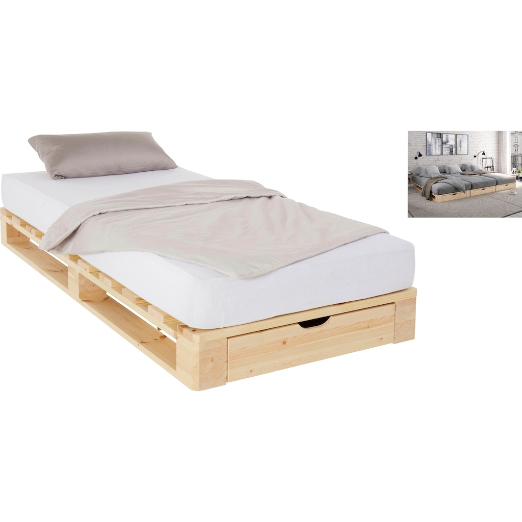 Home affaire Palettenbett »"ALASCO " BESTSELLER! Mit Schublade«