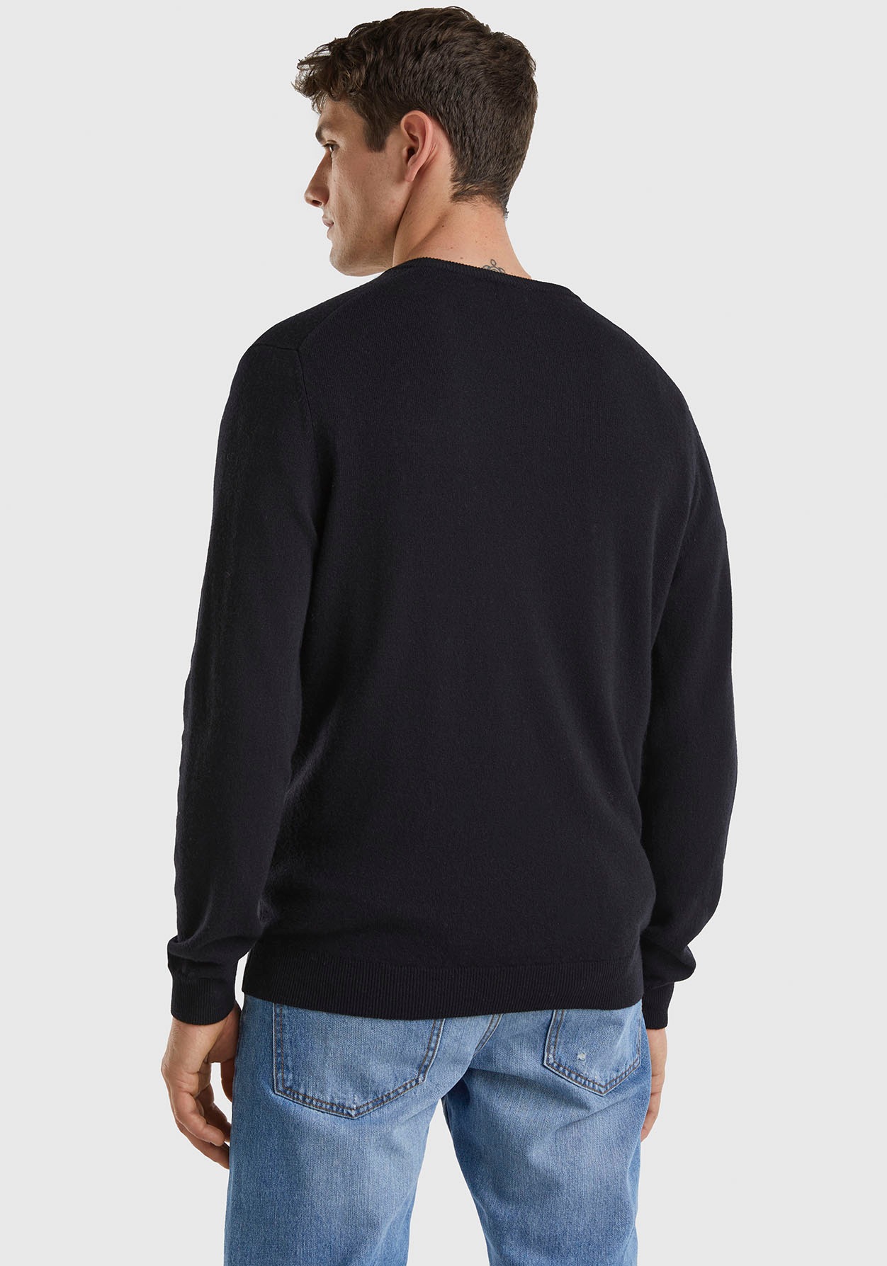 United Colors of Benetton V-Ausschnitt-Pullover, im cleanen Look günstig online kaufen