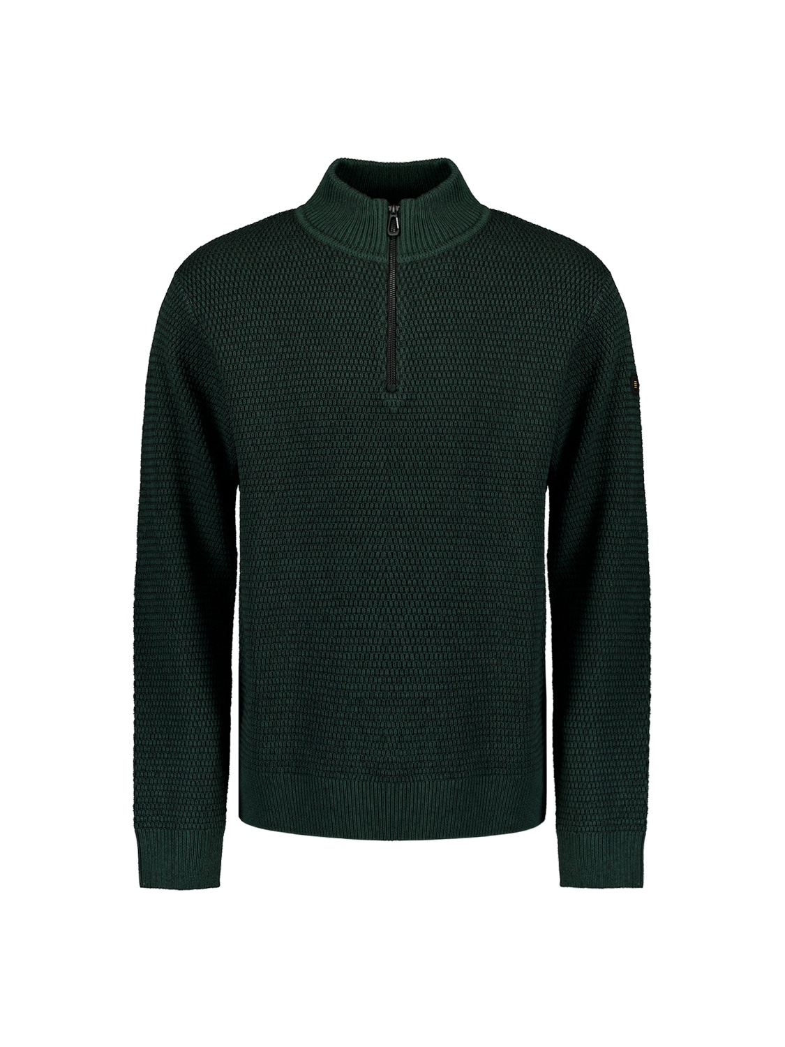 NO EXCESS Rollkragenpullover »No Excess Halber Reißverschluss Pullover Melange«