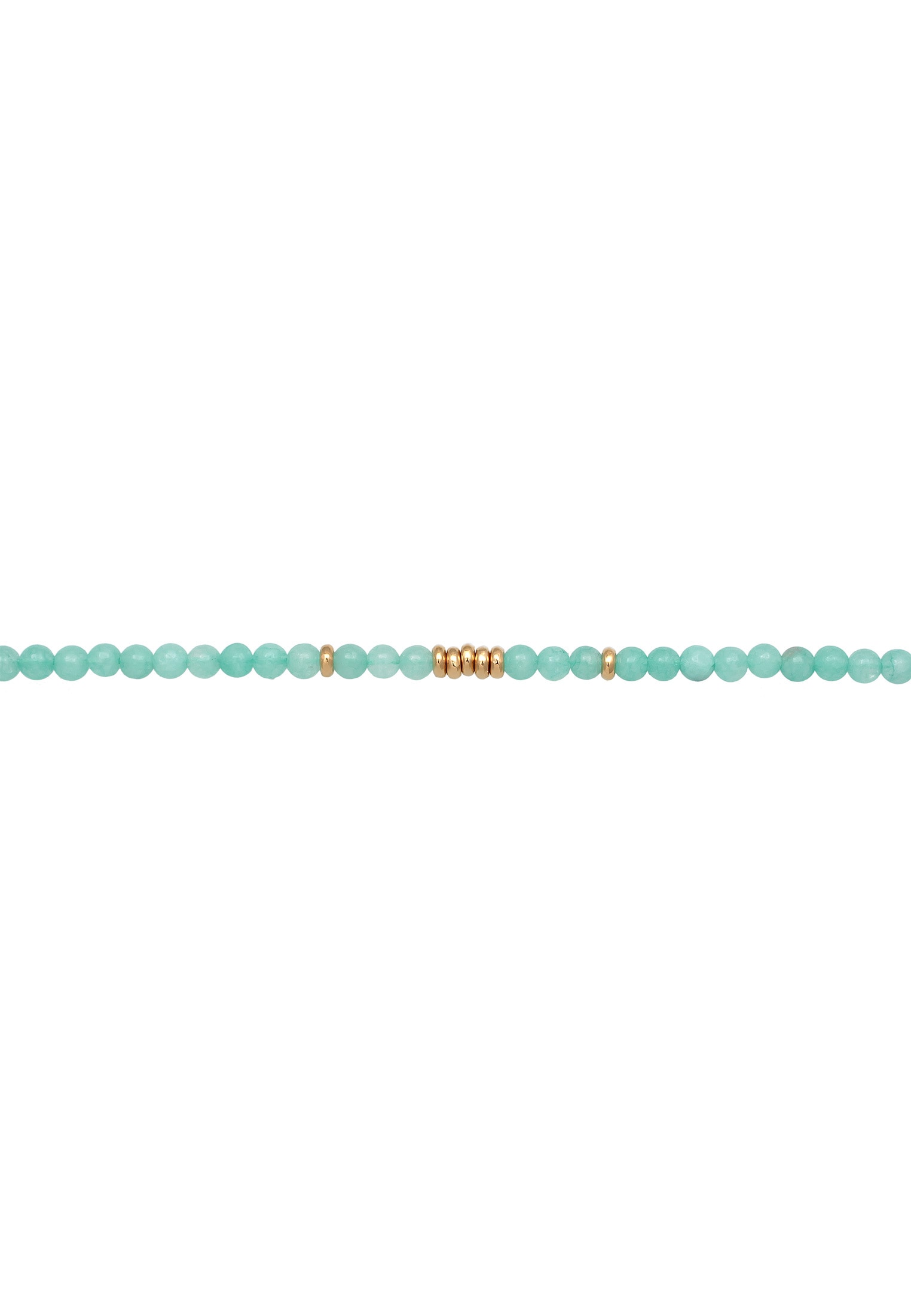 Elli Premium Silberkette »Halskette Amazonit Perlen Hellgrün Beads 925 Silber vergoldet«